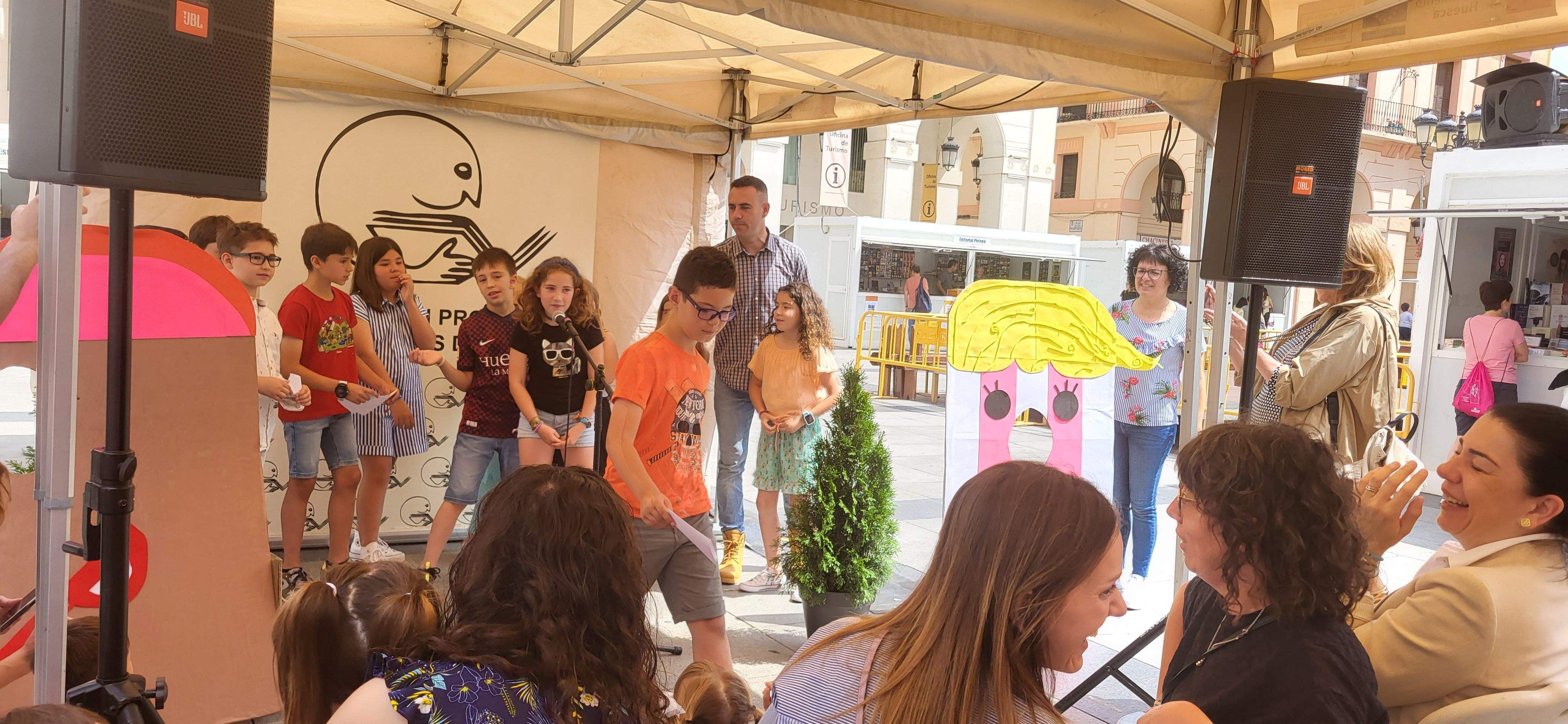 Presentación de "Panchito culo plano" en la Feria del Libro de Huesca. Foto Myriam Martínez