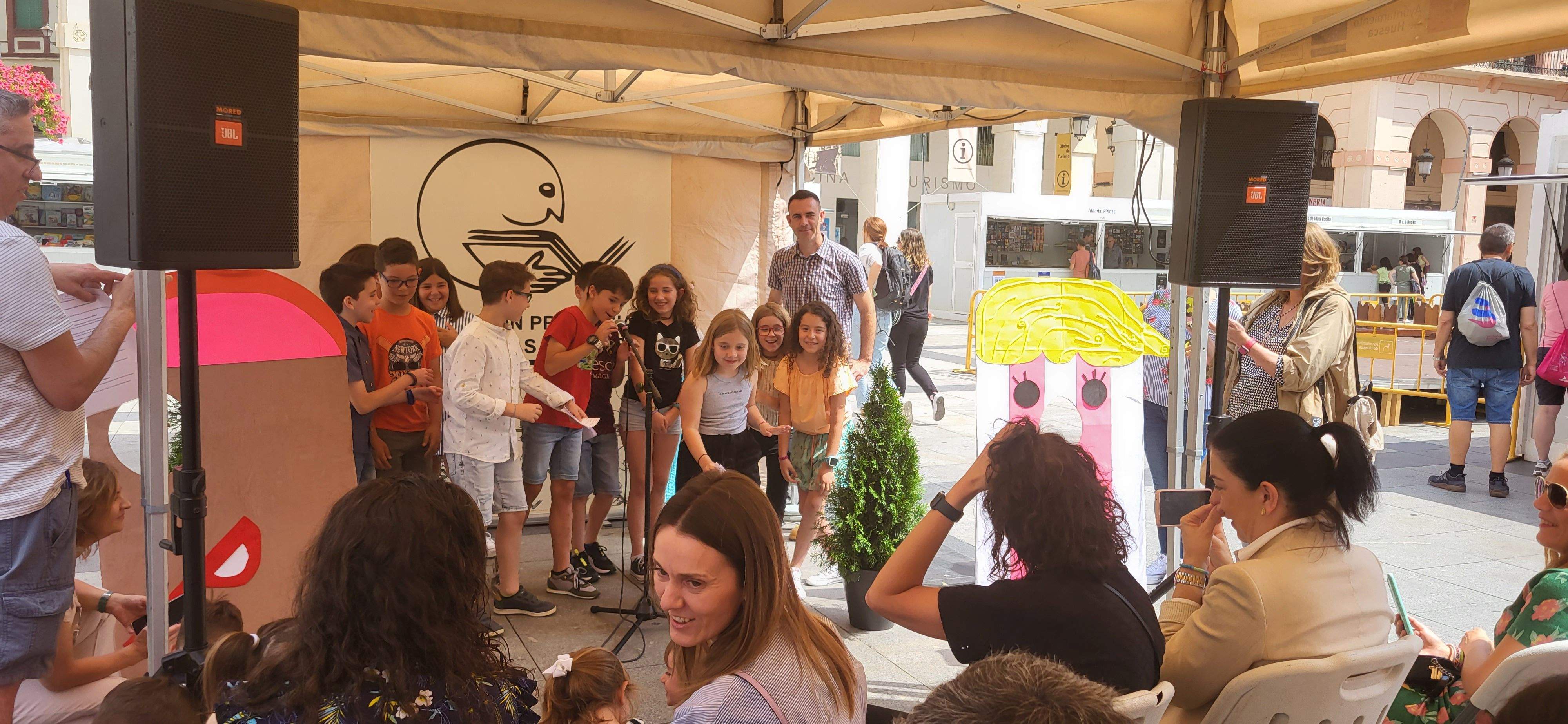 Presentación de "Panchito culo plano" en la Feria del Libro de Huesca. Foto Myriam Martínez