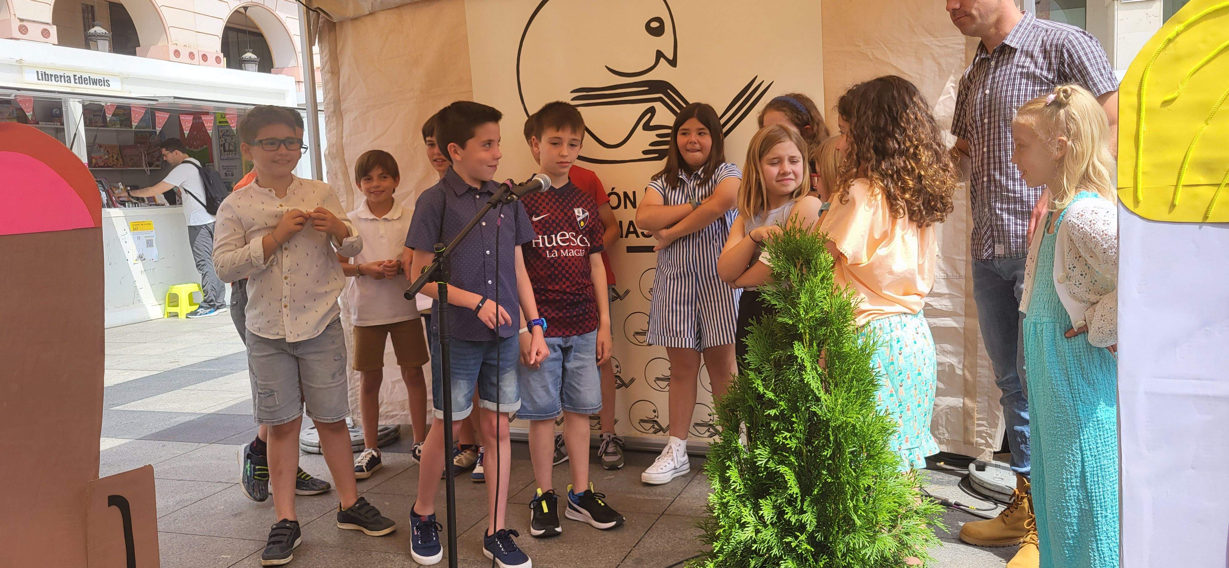 Presentación de "Panchito culo plano" en la Feria del Libro de Huesca. Foto Myriam Martínez