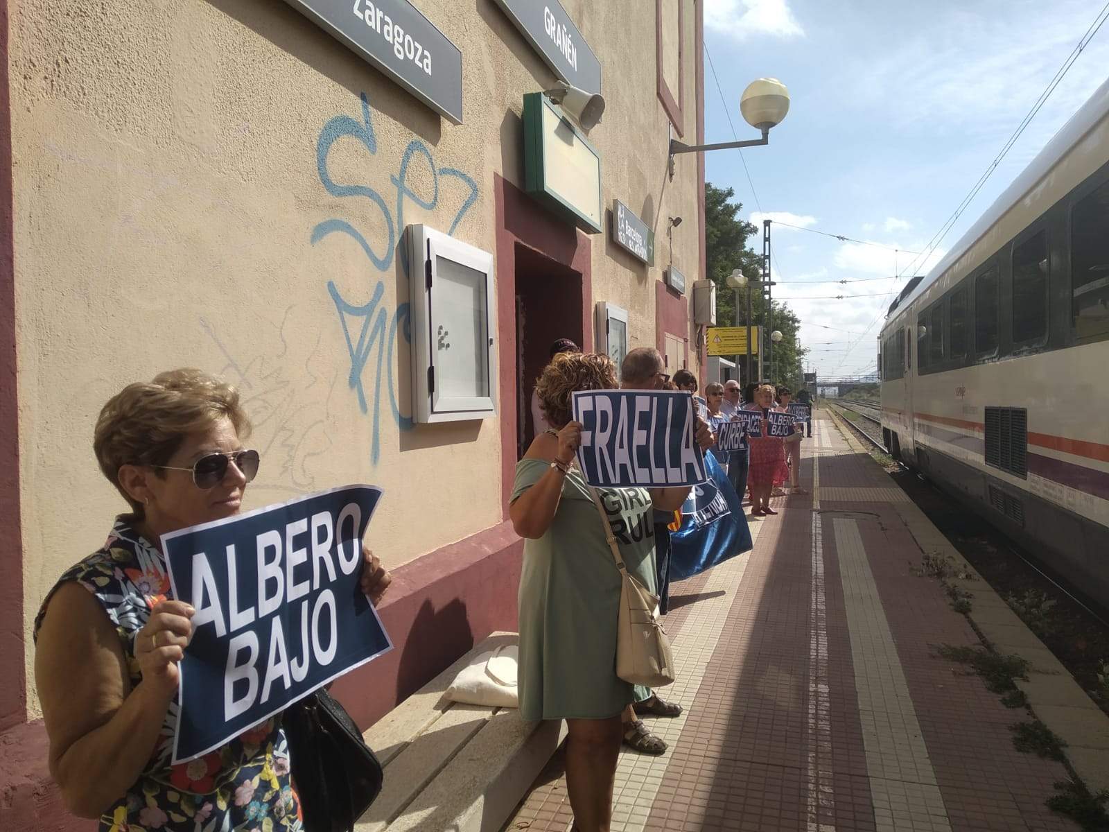 Monegros no pierdas tu tren. Nueva concentración en Grañén