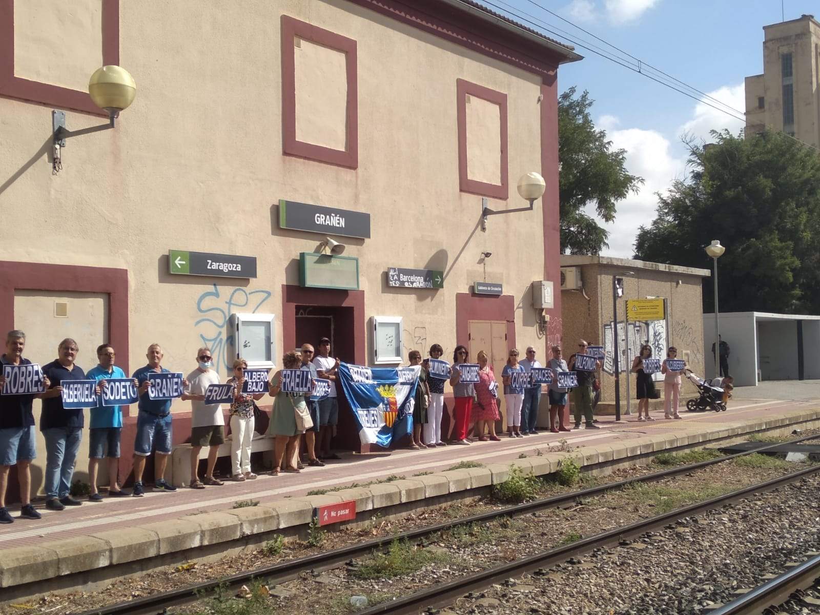 Monegros no pierdas tu tren. Nueva concentración en Grañén