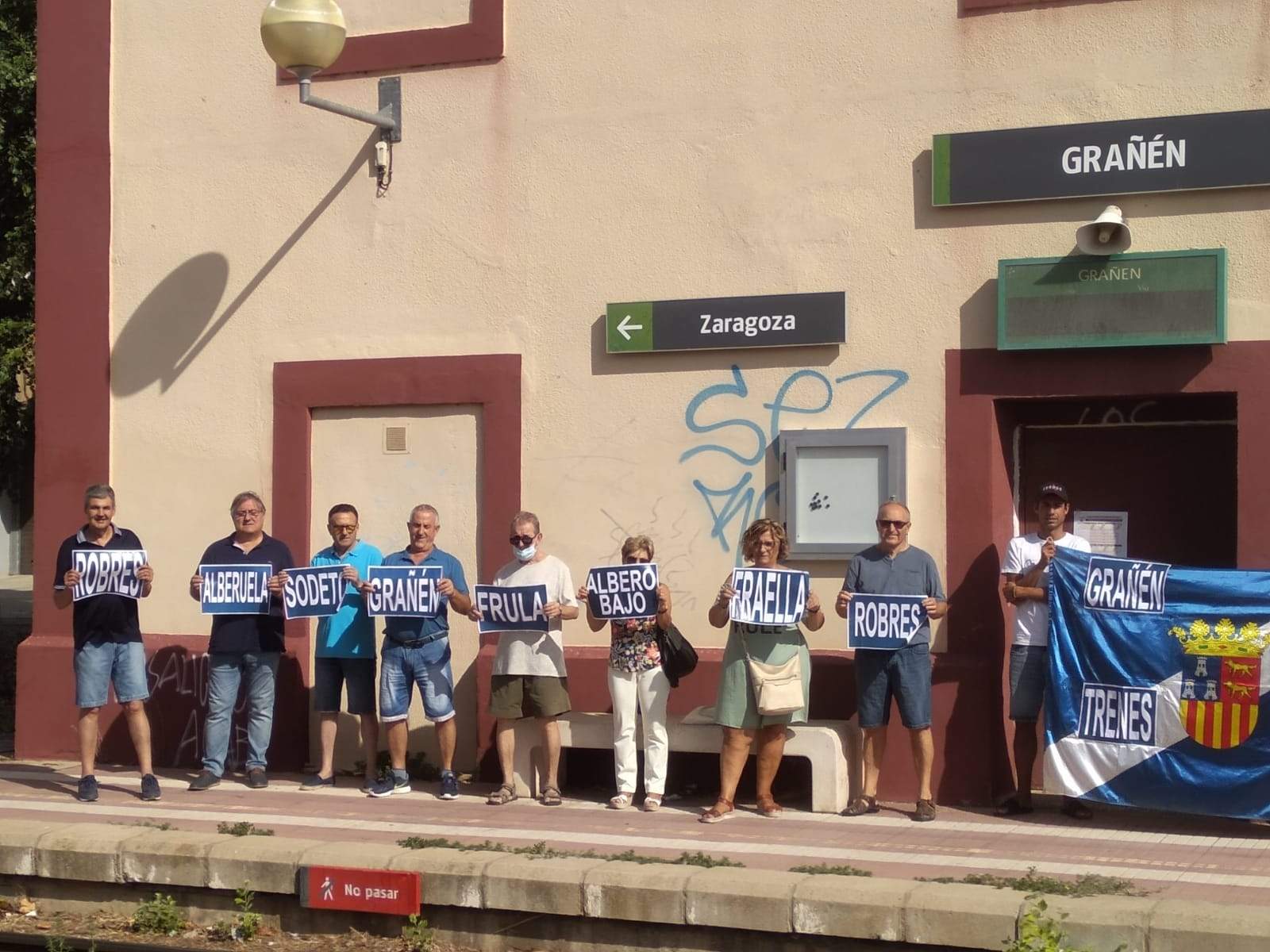 Monegros no pierdas tu tren. Nueva concentración en Grañén