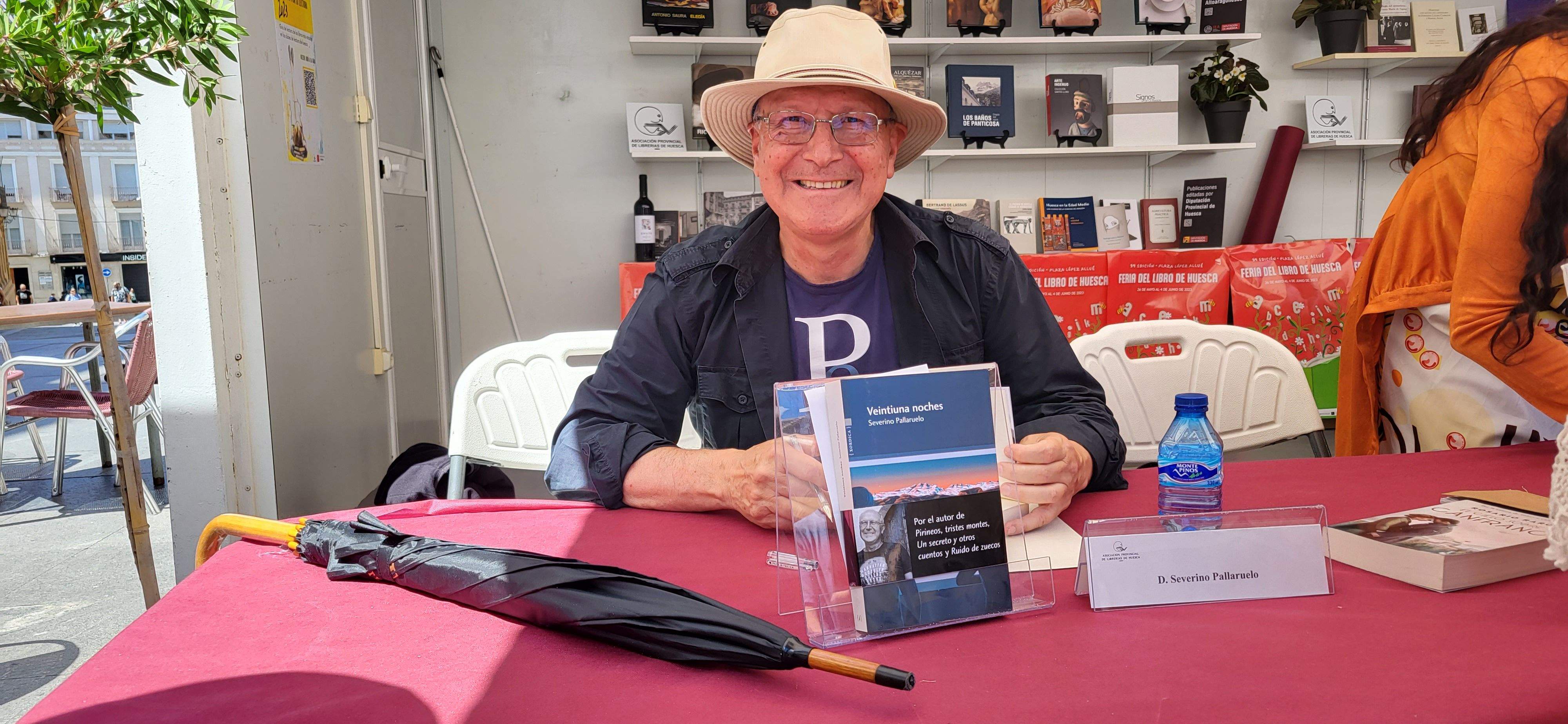 Severino Pallarauelo, en la 39ª Feria del Libro de Huesca. Foto Myriam Martínez