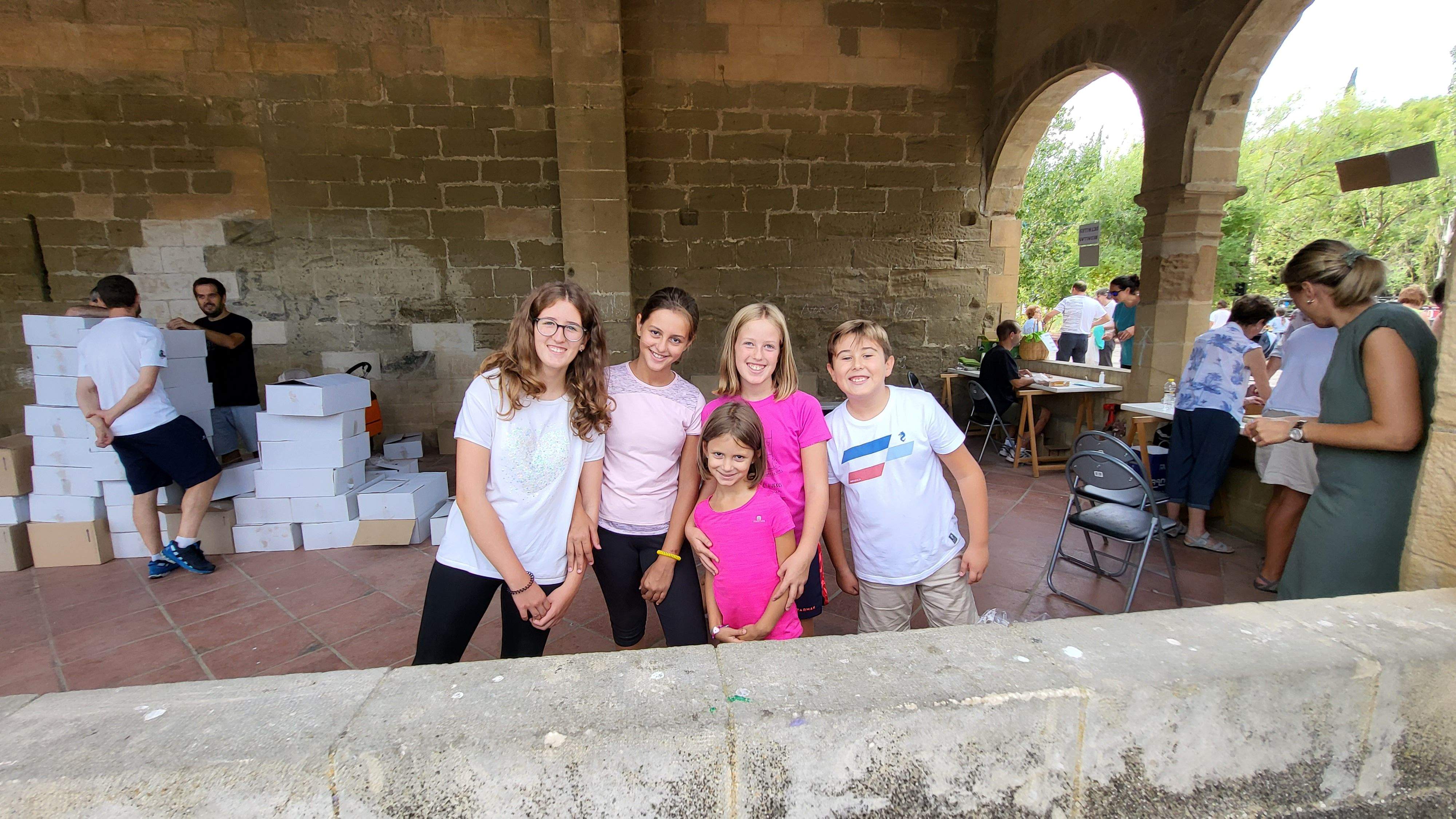 Caras sonrientes en la vuelta de la romería.