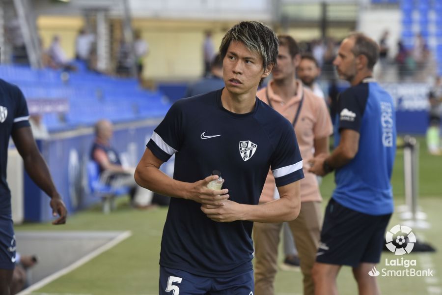 Minutos antes del inicio del partido Huesca Ibiza. Foto Laliga 
