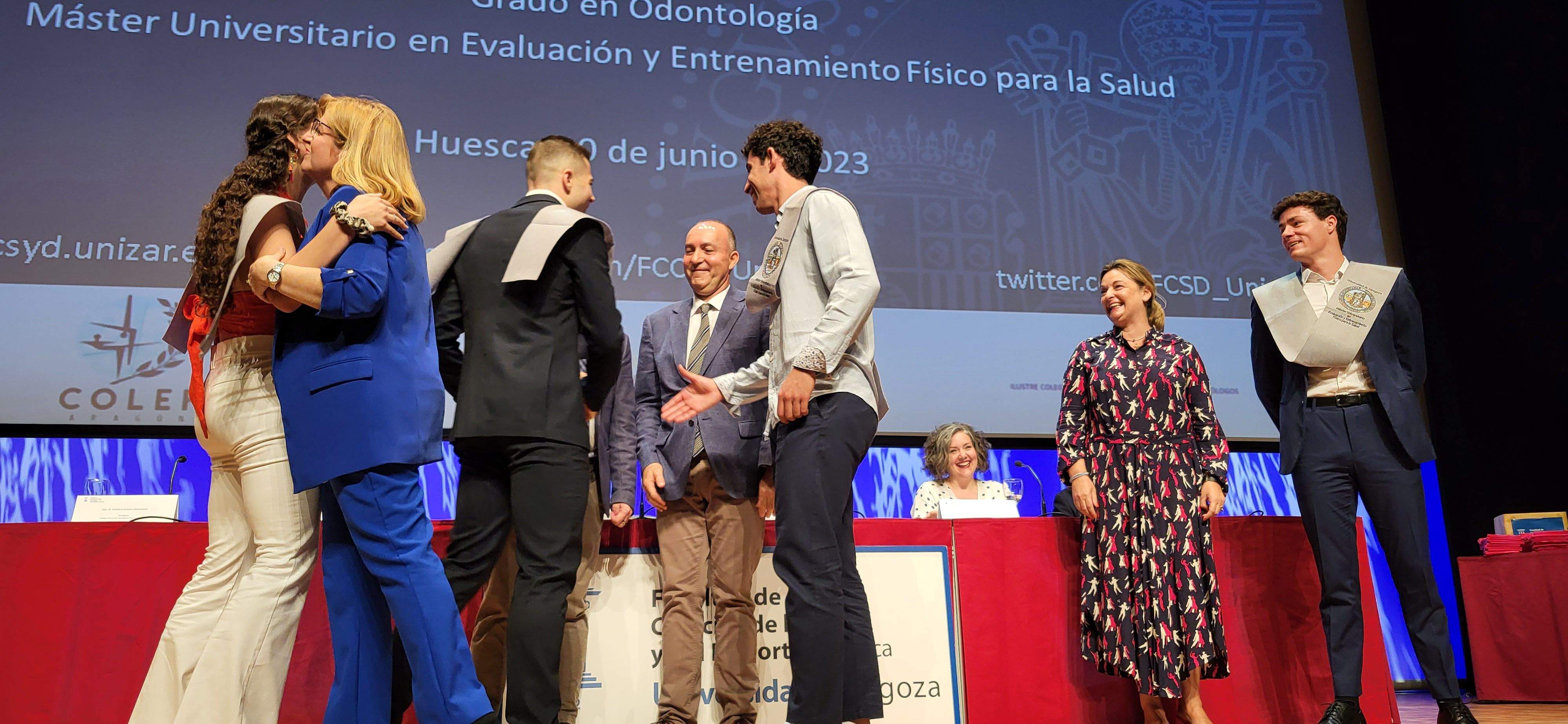 Graduación del alumnado de la Facultad de Ciencias de la Salud y el Deporte de Huesca. Foto Myriam Martínez