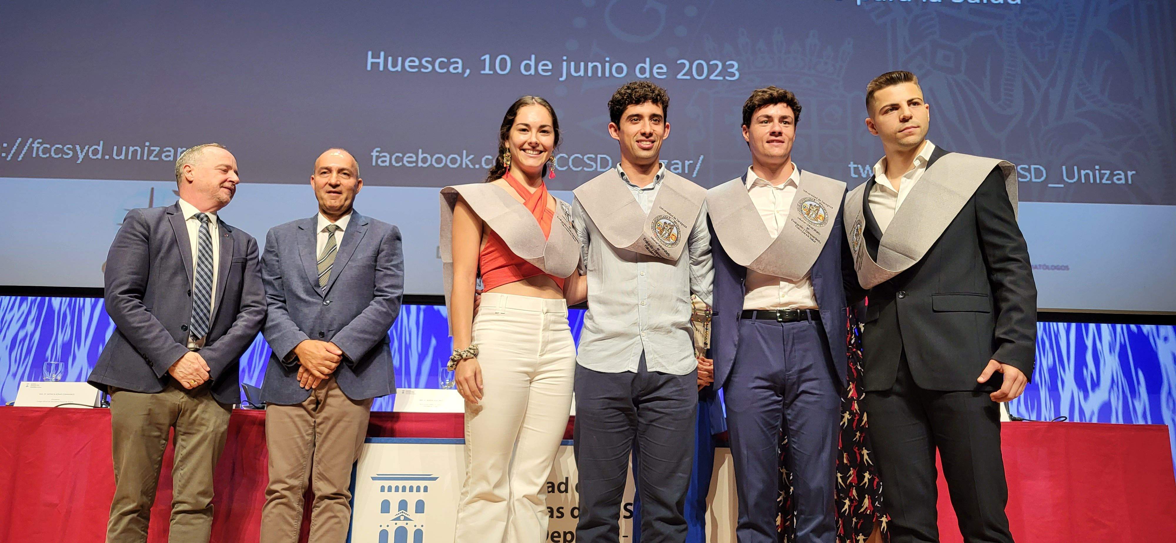 Graduación del alumnado de la Facultad de Ciencias de la Salud y el Deporte de Huesca. Foto Myriam Martínez
