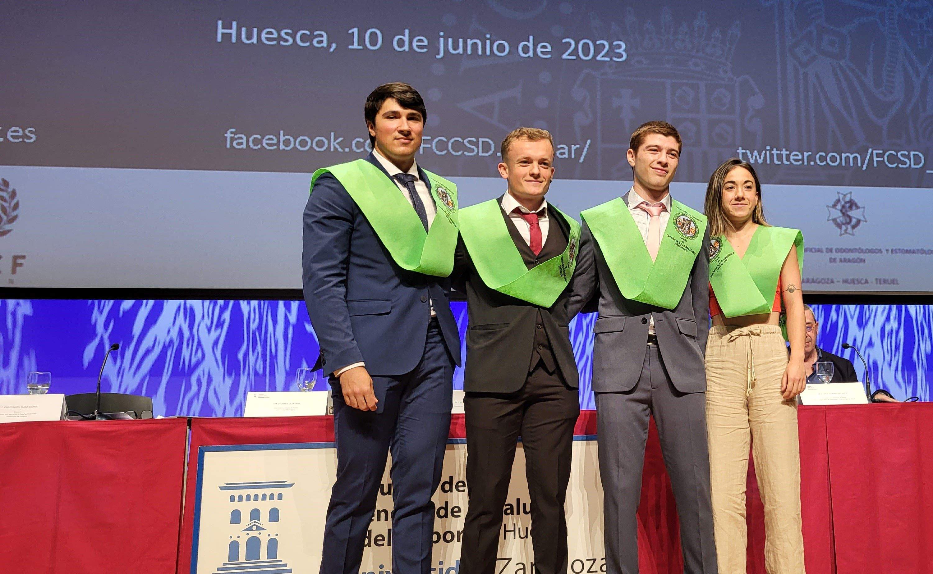 Graduación del alumnado de la Facultad de Ciencias de la Salud y el Deporte de Huesca. Foto Myriam Martínez
