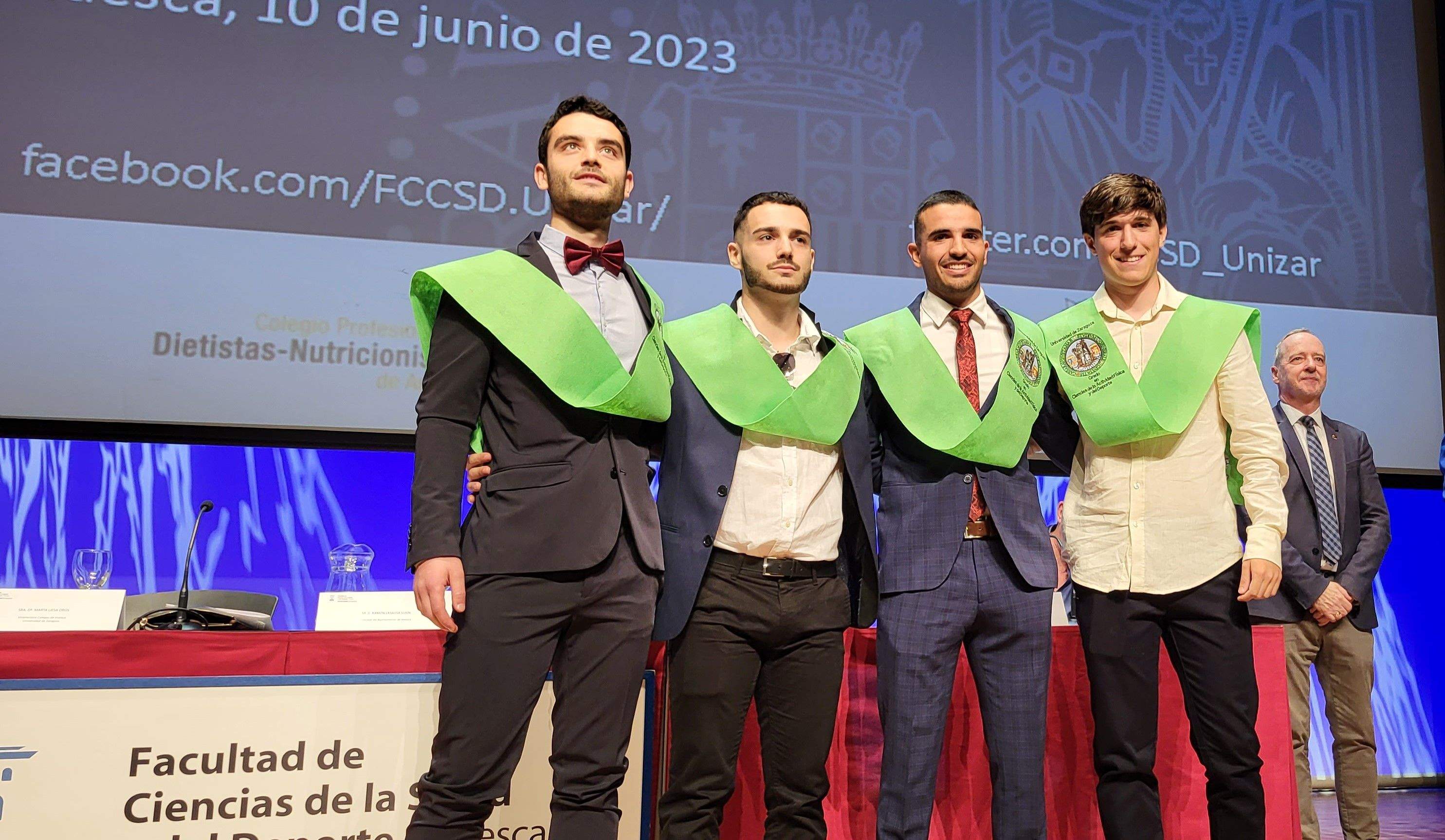 Graduación del alumnado de la Facultad de Ciencias de la Salud y el Deporte de Huesca. Foto Myriam Martínez
