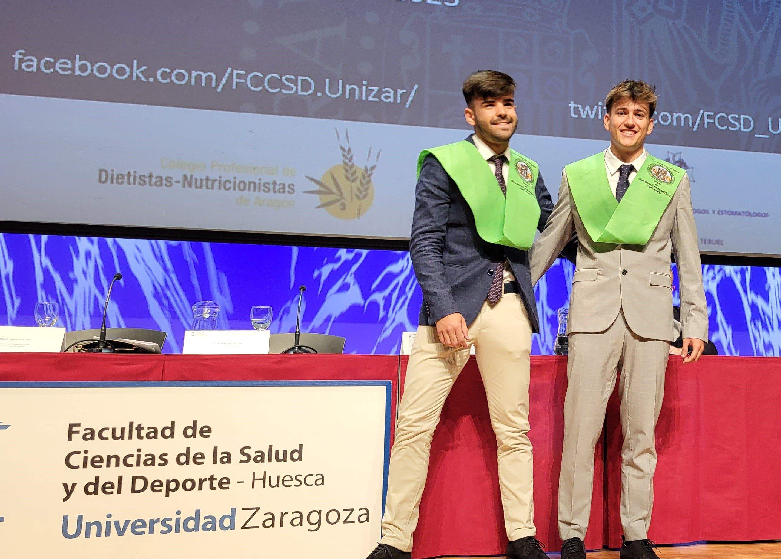 Graduación del alumnado de la Facultad de Ciencias de la Salud y el Deporte de Huesca. Foto Myriam Martínez