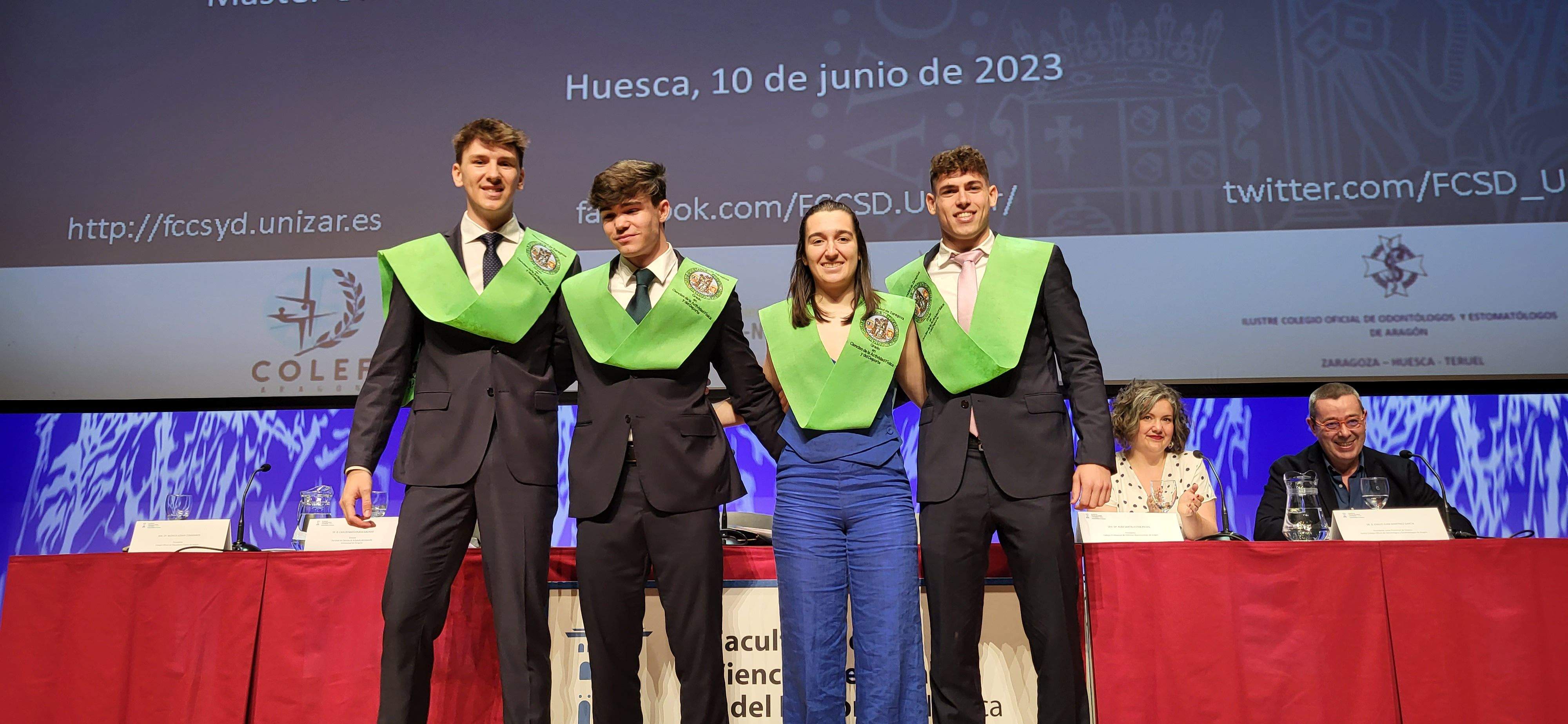 Graduación del alumnado de la Facultad de Ciencias de la Salud y el Deporte de Huesca. Foto Myriam Martínez