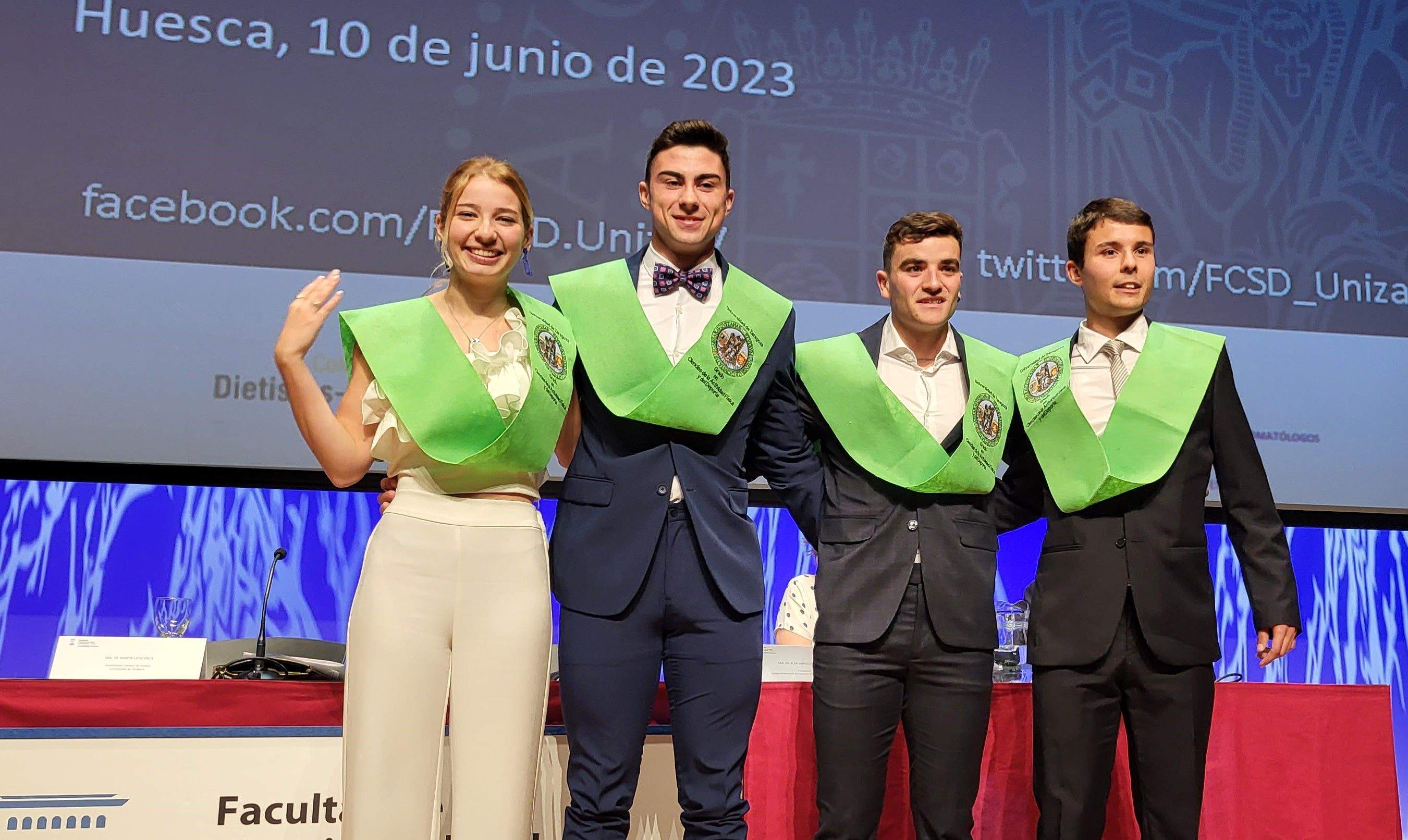 Graduación del alumnado de la Facultad de Ciencias de la Salud y el Deporte de Huesca. Foto Myriam Martínez