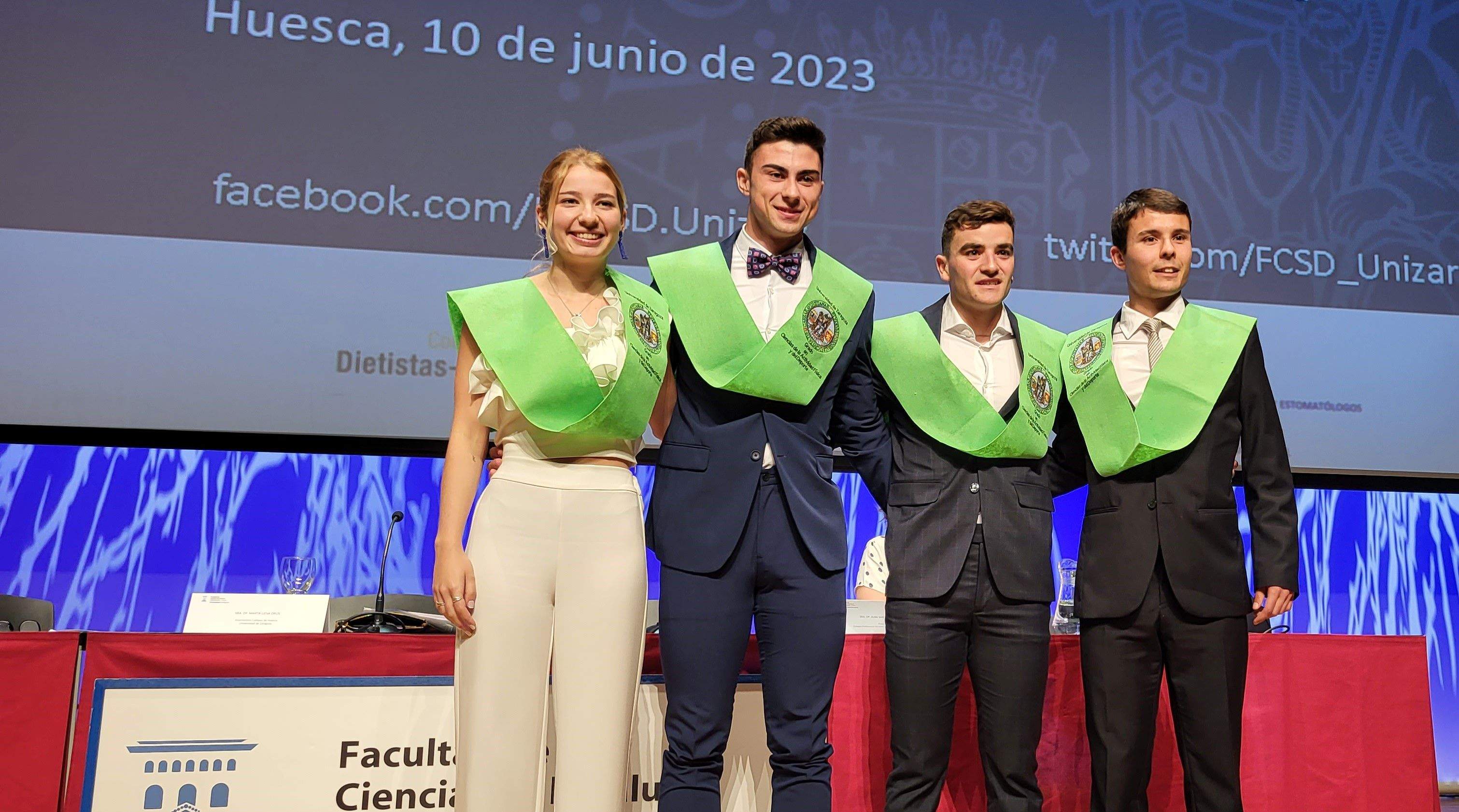 Graduación del alumnado de la Facultad de Ciencias de la Salud y el Deporte de Huesca. Foto Myriam Martínez