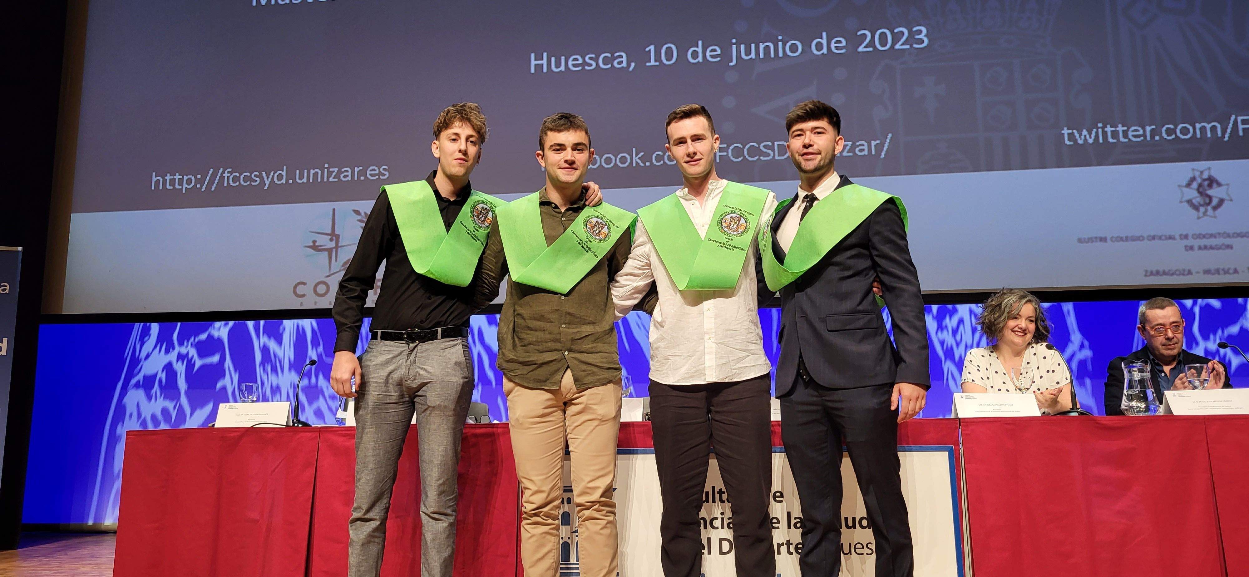 Graduación del alumnado de la Facultad de Ciencias de la Salud y el Deporte de Huesca. Foto Myriam Martínez