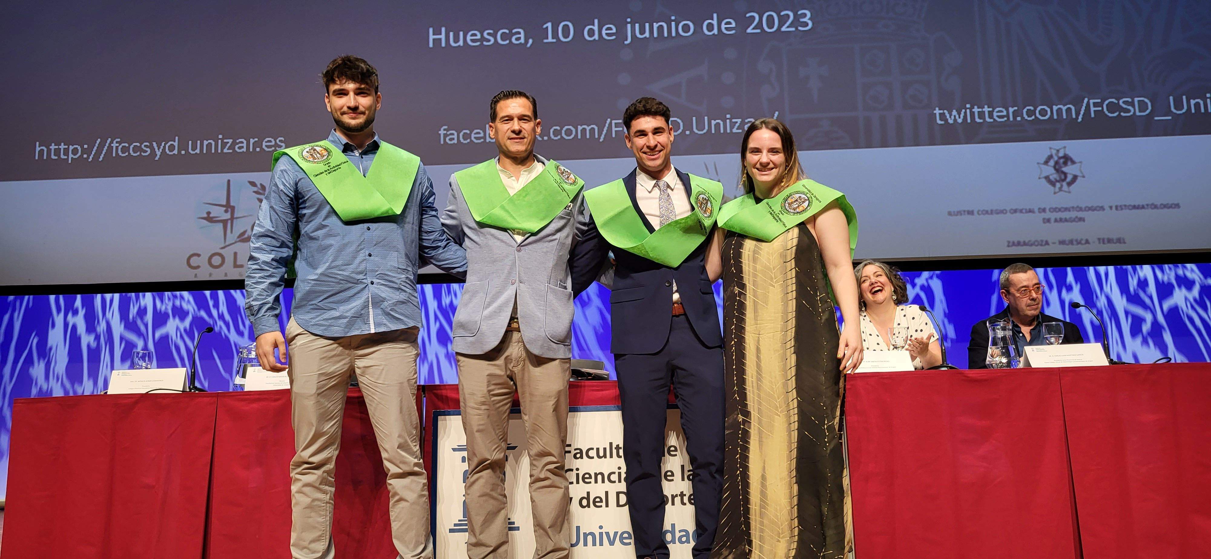 Graduación del alumnado de la Facultad de Ciencias de la Salud y el Deporte de Huesca. Foto Myriam Martínez
