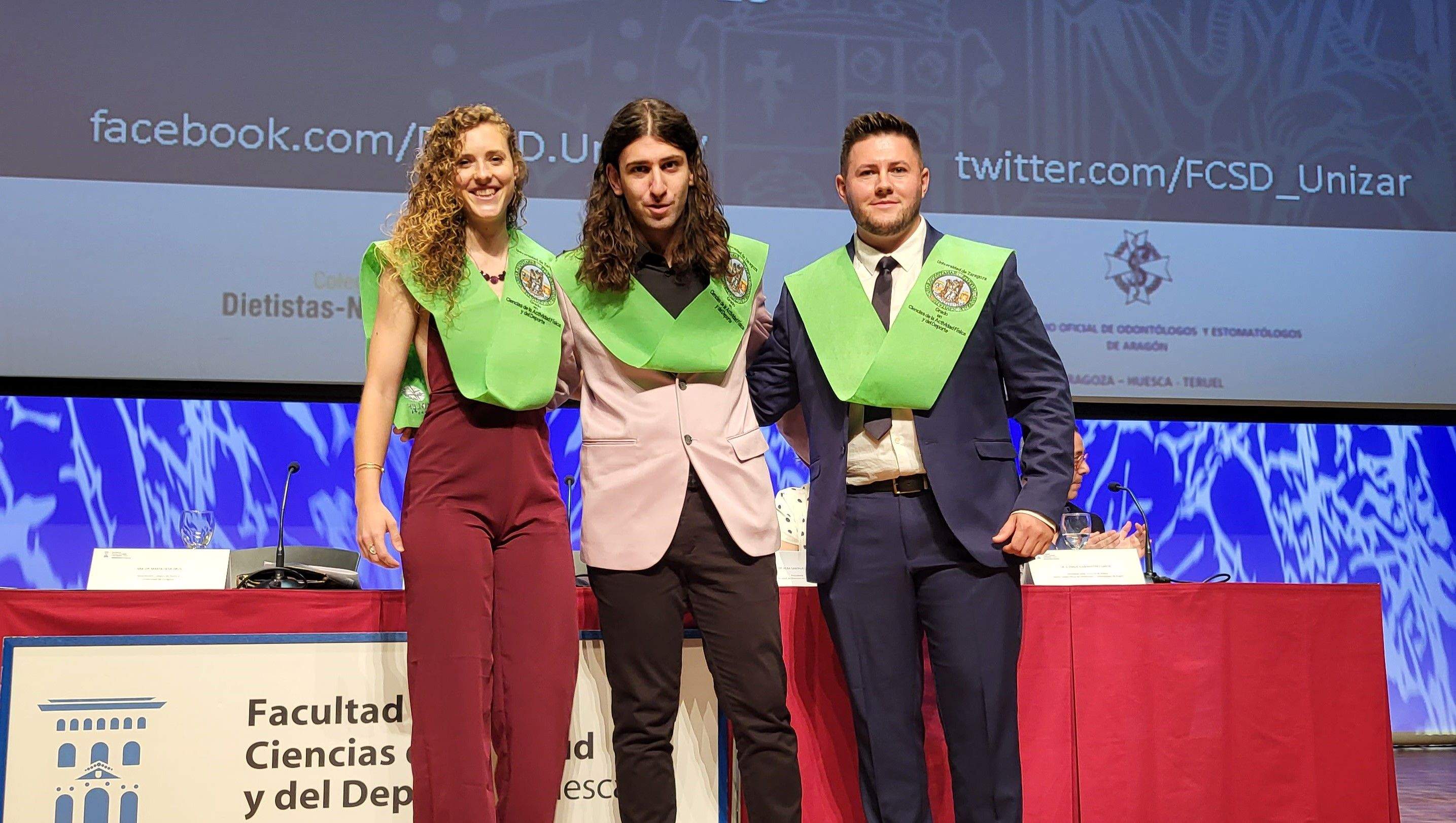 Graduación del alumnado de la Facultad de Ciencias de la Salud y el Deporte de Huesca. Foto Myriam Martínez
