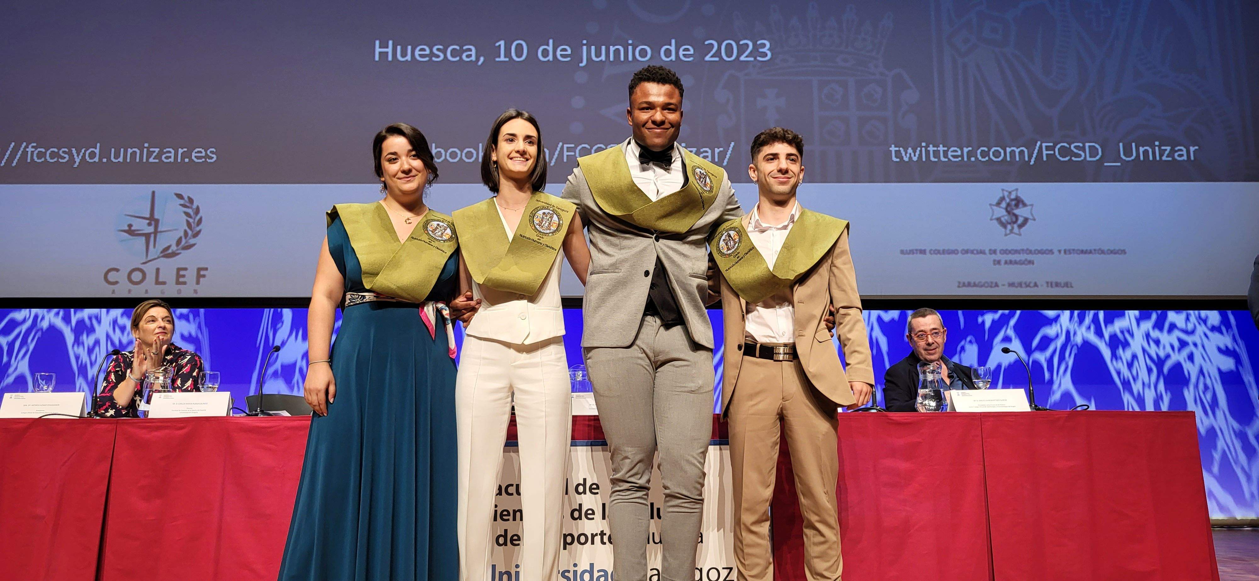 Graduación del alumnado de la Facultad de Ciencias de la Salud y el Deporte de Huesca. Foto Myriam Martínez