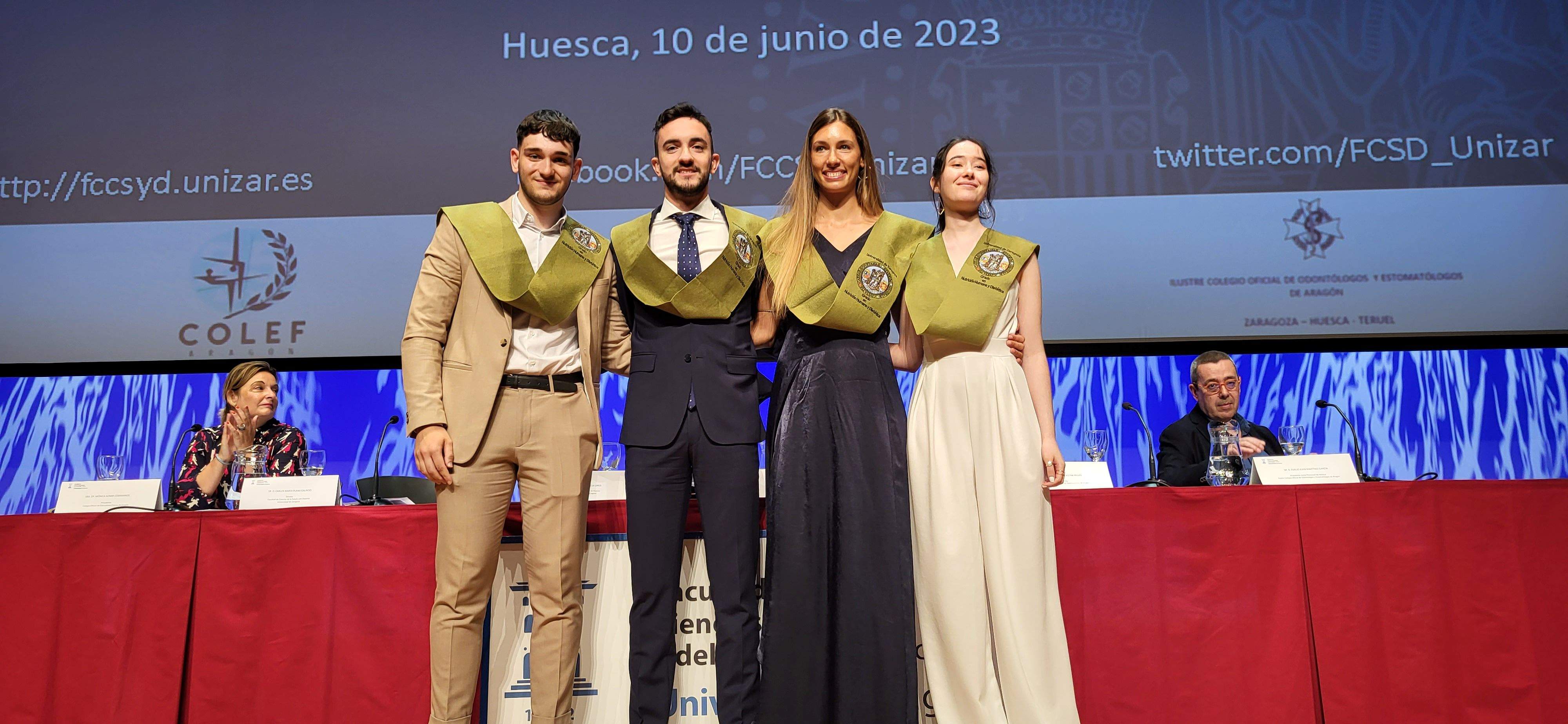 Graduación del alumnado de la Facultad de Ciencias de la Salud y el Deporte de Huesca. Foto Myriam Martínez