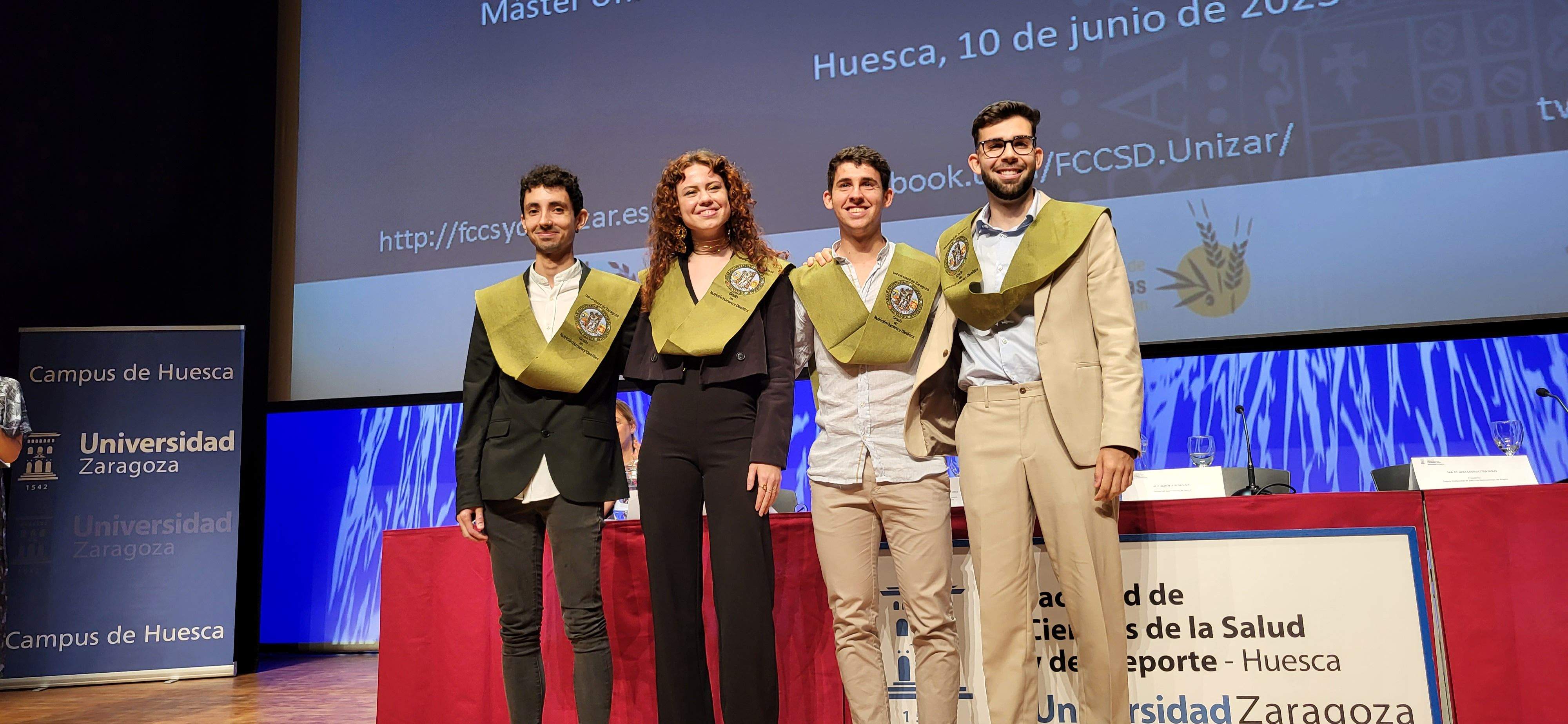 Graduación del alumnado de la Facultad de Ciencias de la Salud y el Deporte de Huesca. Foto Myriam Martínez