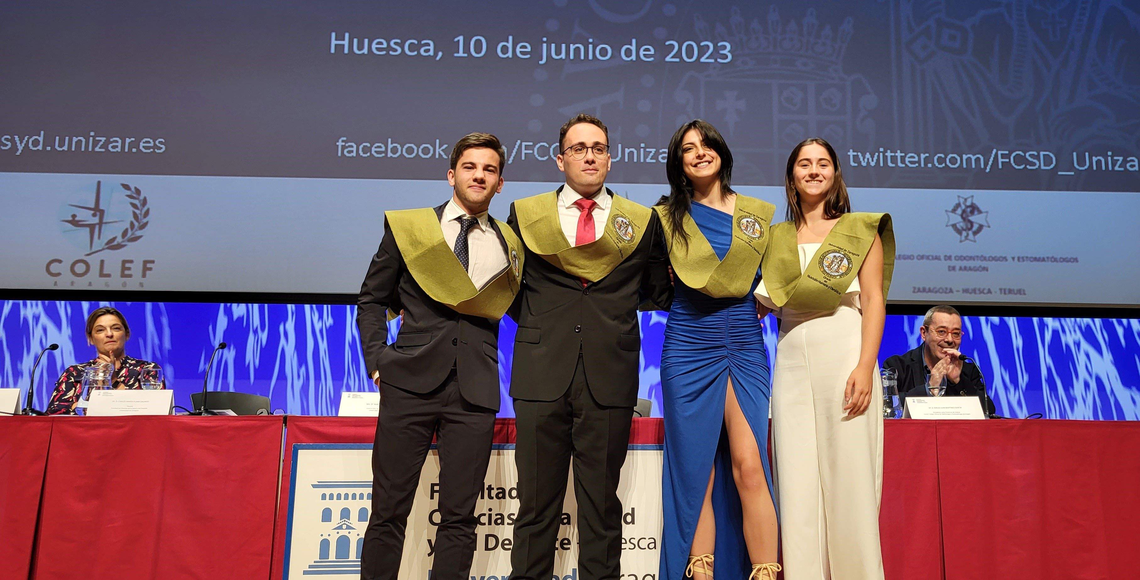 Graduación del alumnado de la Facultad de Ciencias de la Salud y el Deporte de Huesca. Foto Myriam Martínez