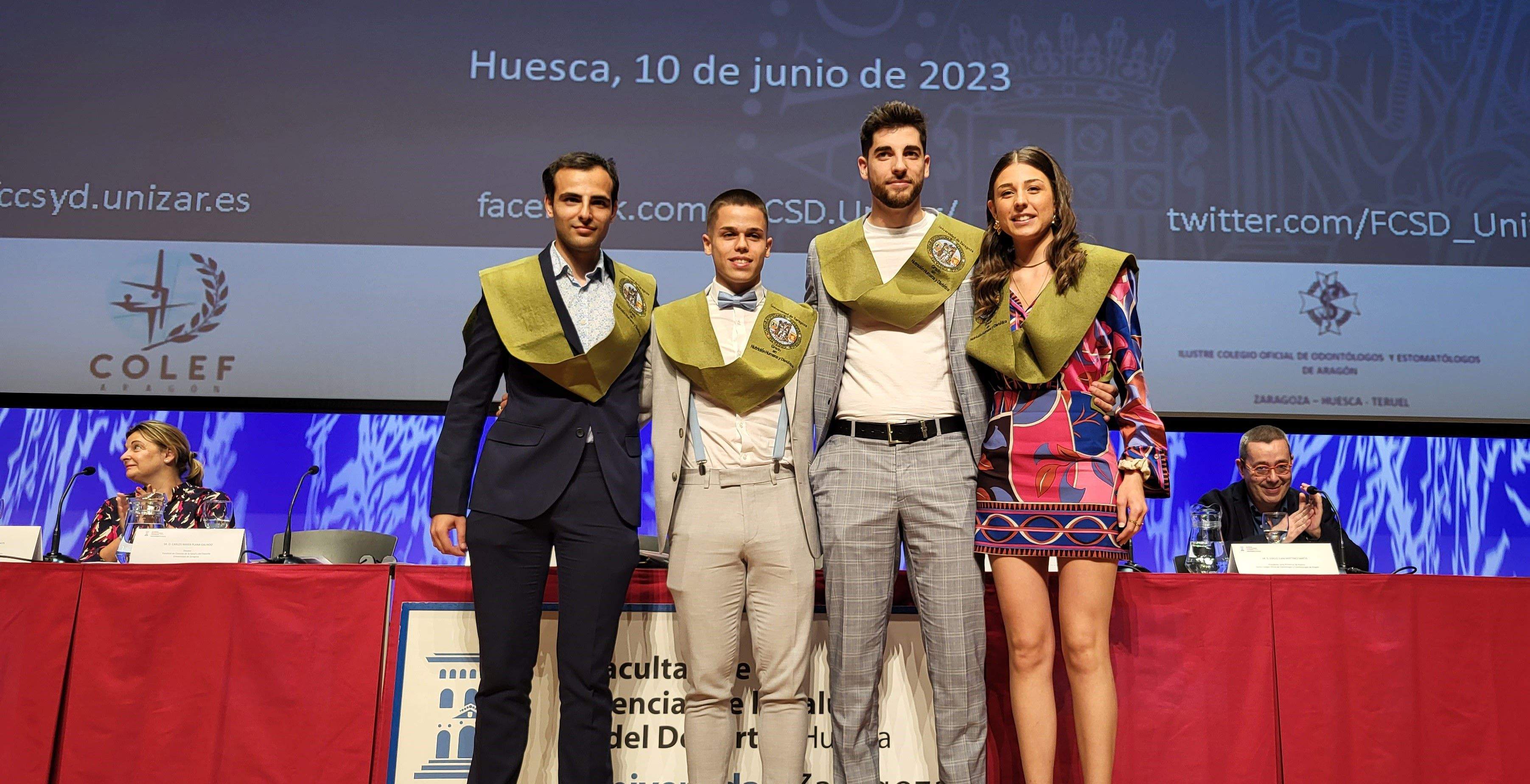 Graduación del alumnado de la Facultad de Ciencias de la Salud y el Deporte de Huesca. Foto Myriam Martínez