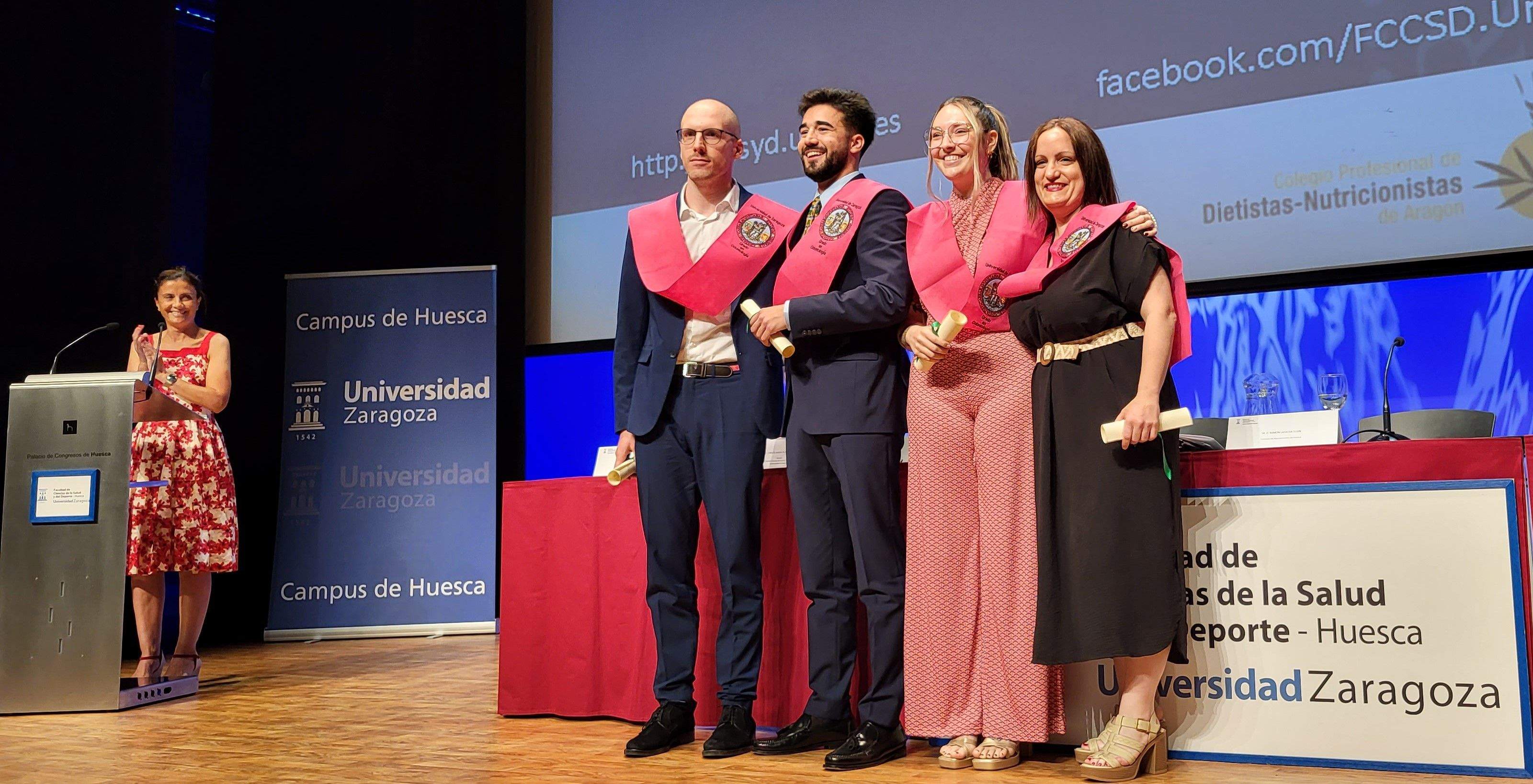 Graduación del alumnado de la Facultad de Ciencias de la Salud y el Deporte de Huesca. Foto Myriam Martínez