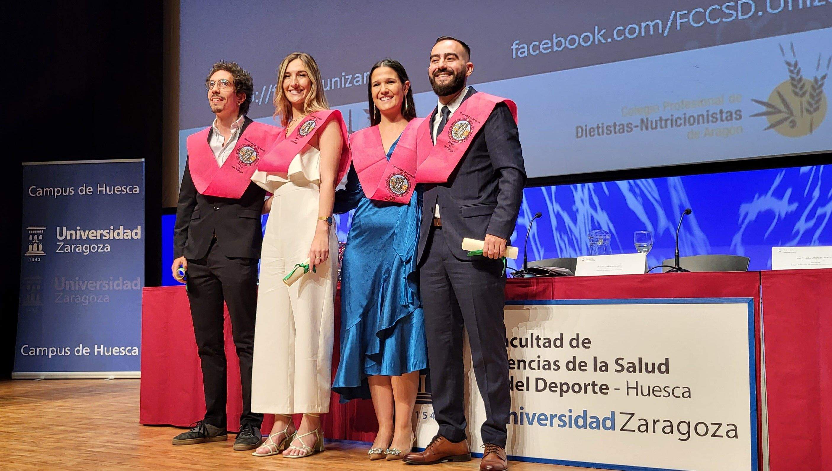 Graduación del alumnado de la Facultad de Ciencias de la Salud y el Deporte de Huesca. Foto Myriam Martínez