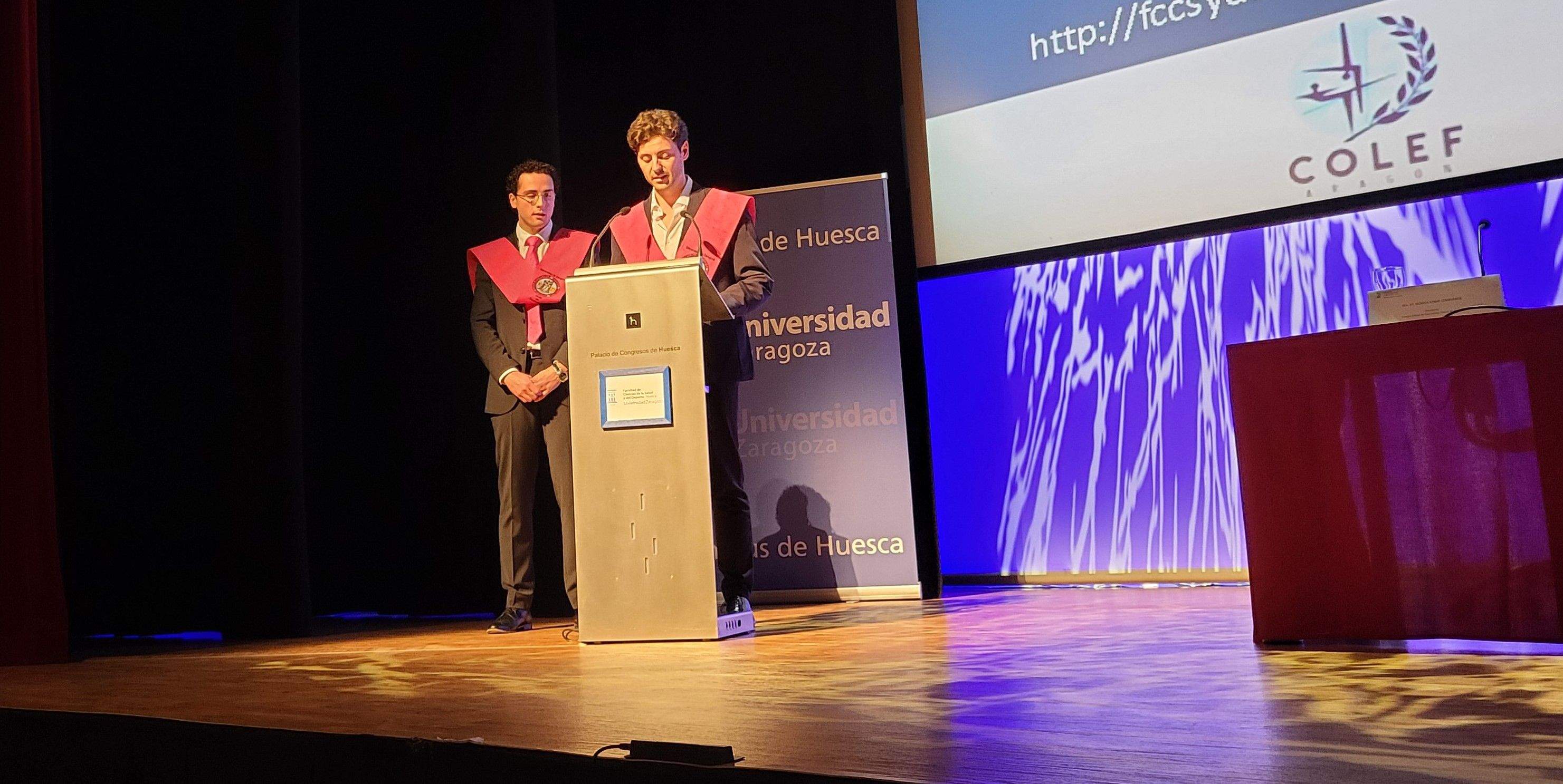 Graduación del alumnado de la Facultad de Ciencias de la Salud y el Deporte de Huesca. Foto Myriam Martínez