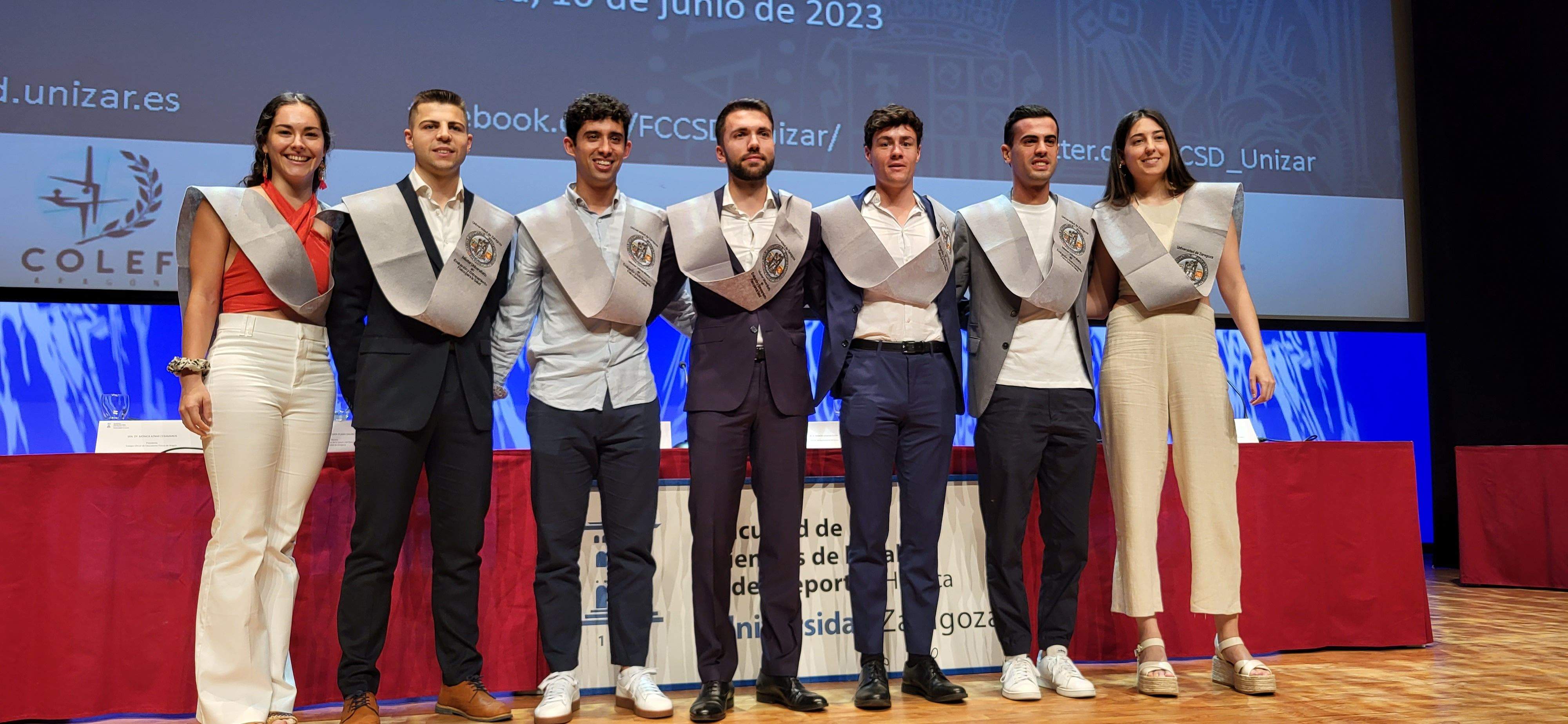 Graduación del alumnado de la Facultad de Ciencias de la Salud y el Deporte de Huesca. Foto Myriam Martínez