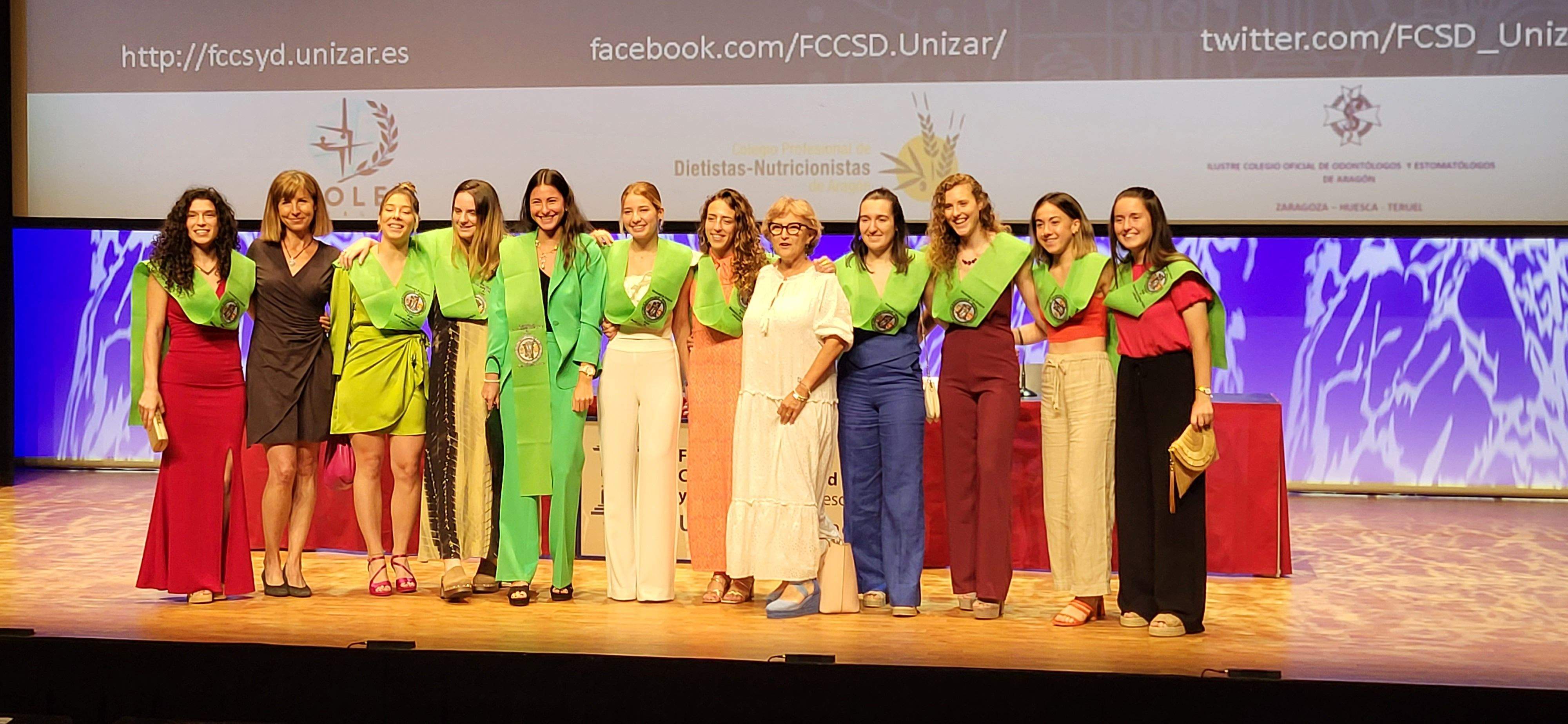 Graduación del alumnado de la Facultad de Ciencias de la Salud y el Deporte de Huesca. Foto Myriam Martínez