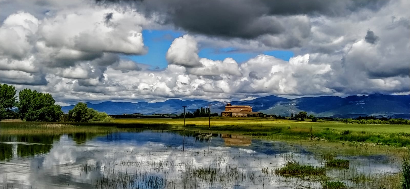 Imágenes primaverales de la Alberca de Loreto que evidencian el contraste con su situación actual. Foto Joaquín Santafé 