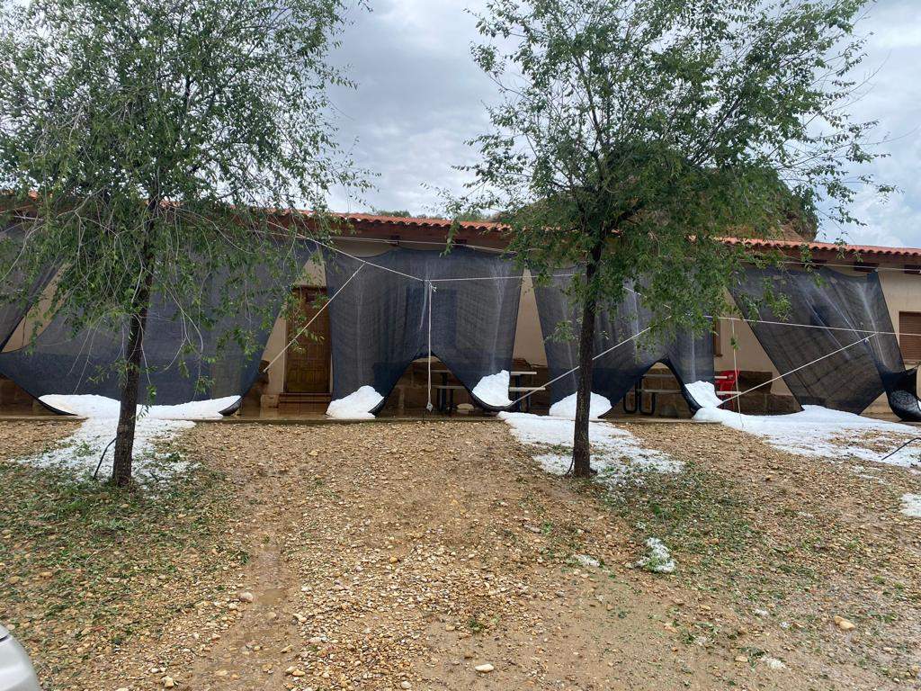 Daños por las fuertes tormentas y granizo en Los Monegros.