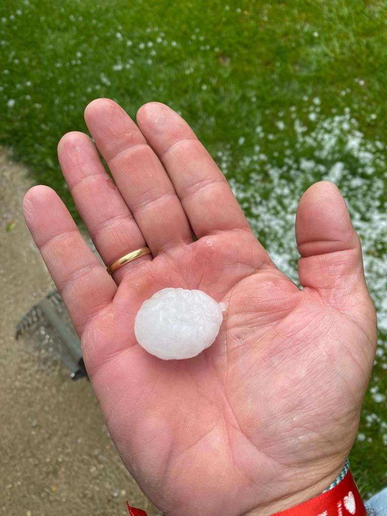Daños por las fuertes tormentas y granizo en Los Monegros.