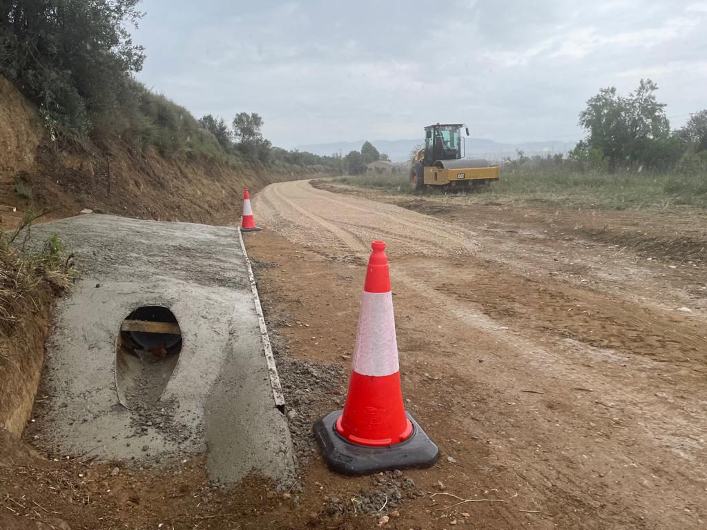 Camino de los Canónigos Barbastro donde ya se han iniciado las obras de adecuación.