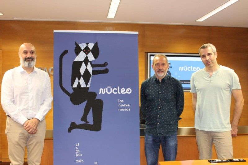 Presentación de Núcleo, con la presencia de Víctor Lucea, Javier Acín y Jorge Mur. 