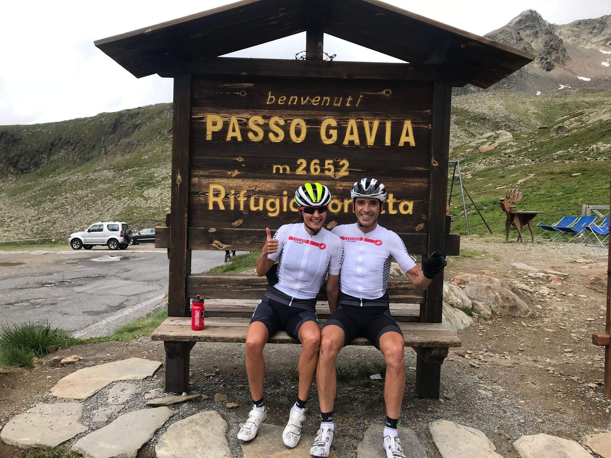María José Pueyo y Roberto Clavijo, en el Gavia.