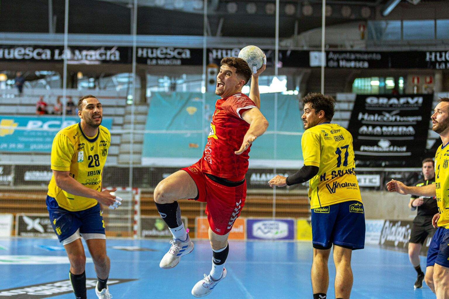 Miguel Malo, en el partido contra Bidasoa en el Palacio de los Deportes