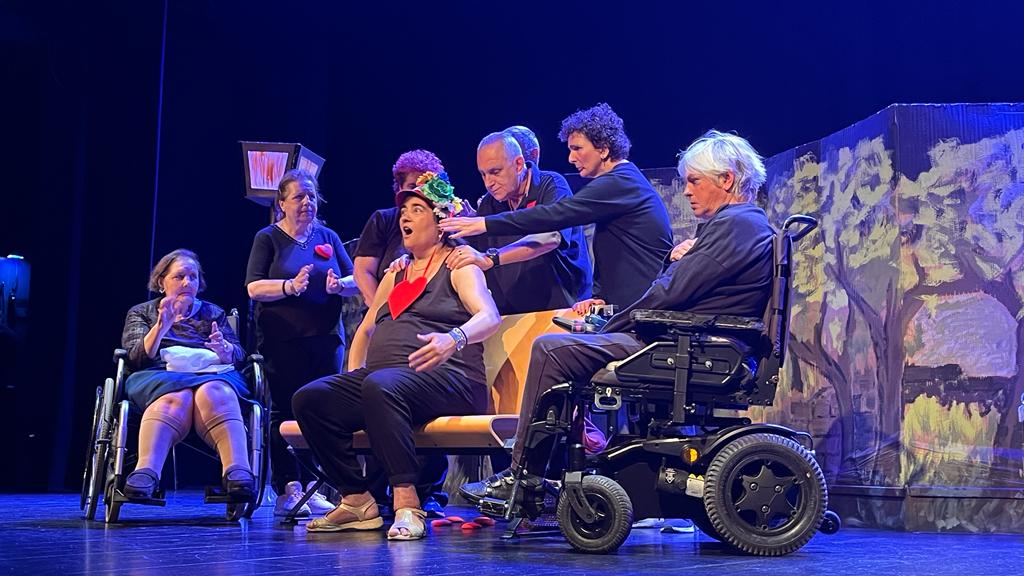 Imagen de una de las obras de los grupos de Cruz Blanca en el Centro Manuel Benito Moliner.