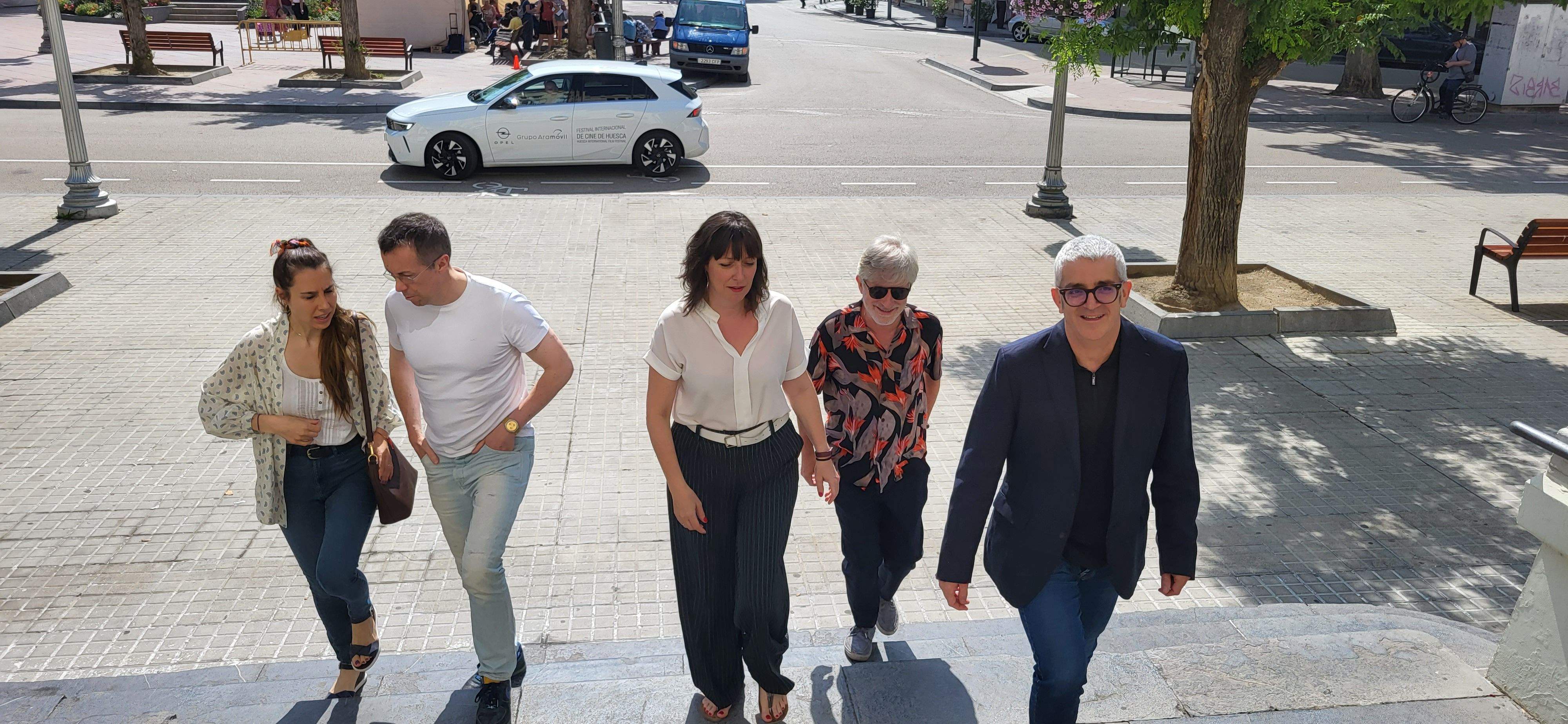 Gala Gracia, Miguel Ángel Lamata, Estela Rasal, Gaizka Urresti (detrás) y J. Alberto Andrés. Foto Myriam Martínez