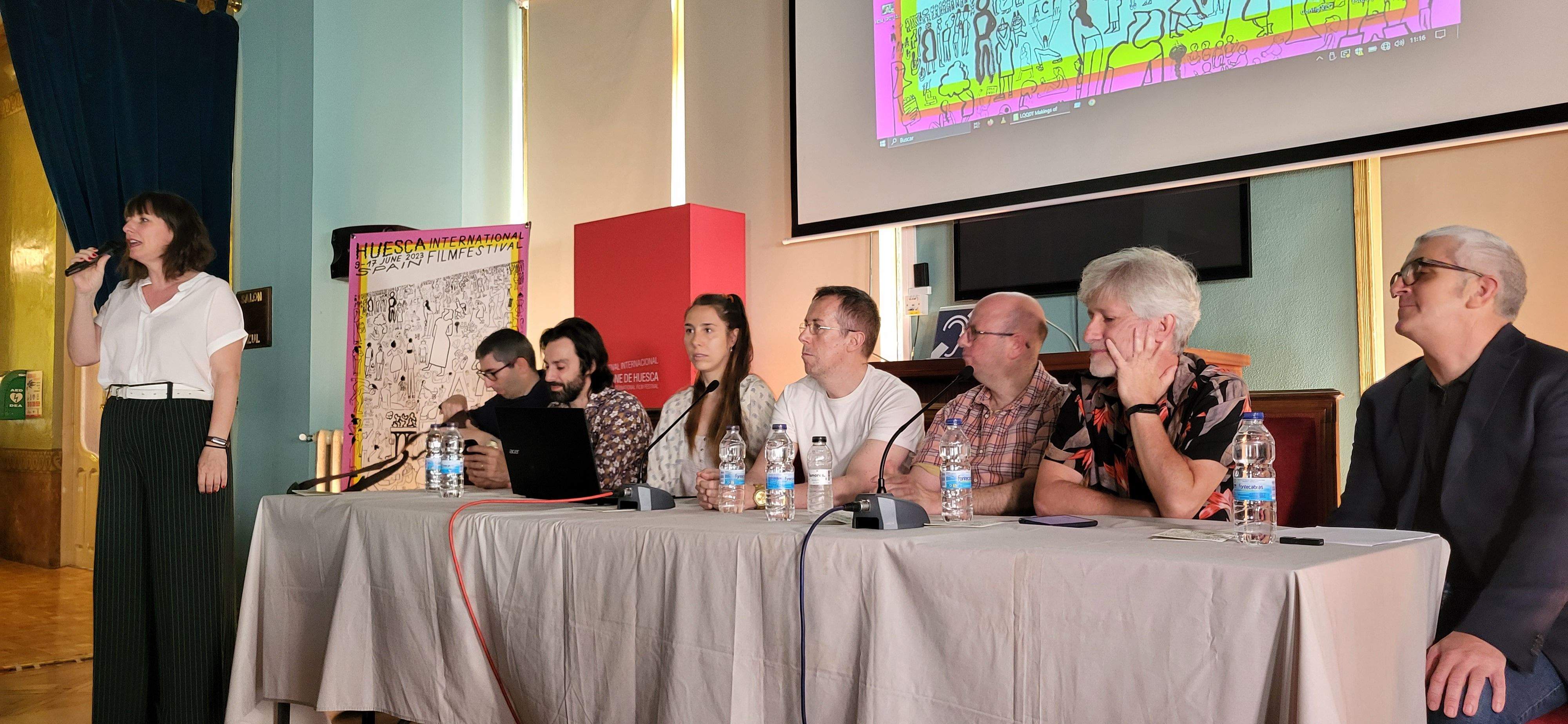 Presentación de los proyectos en el Festival de Cine de Huesca. Foto Myriam Martínez