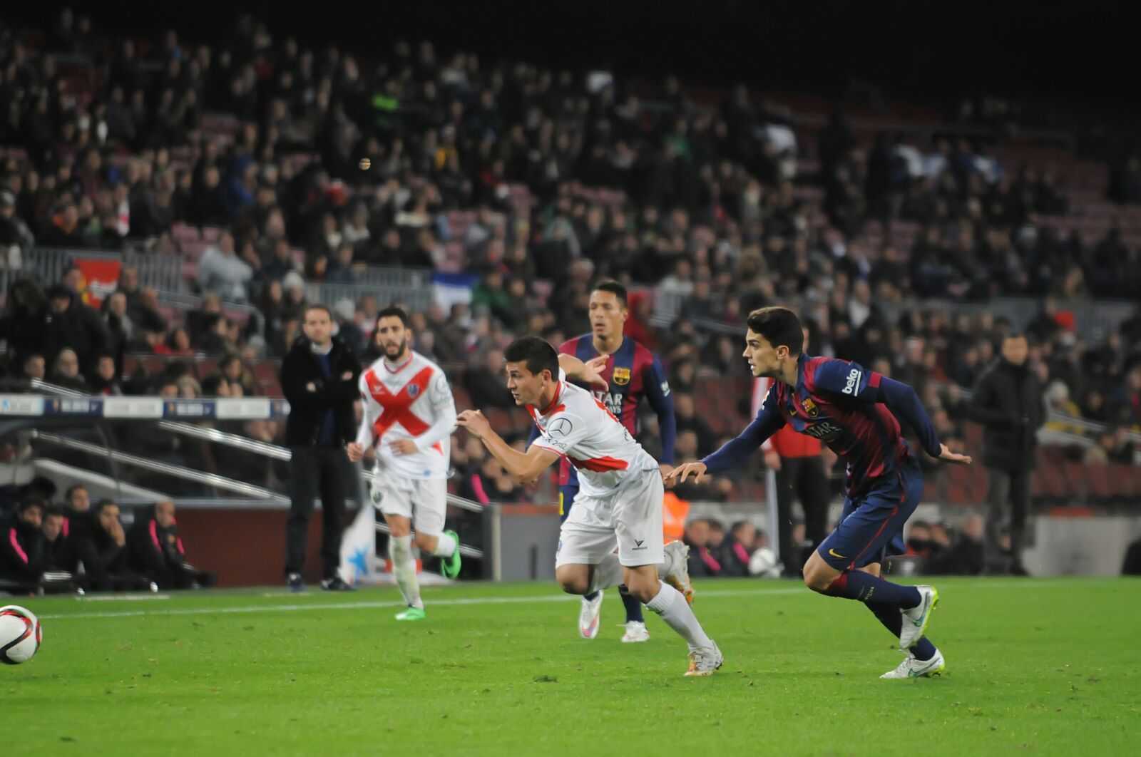 Ramón Murillo, en el Camp Nou, en la eliminatoria entre el FC Barcelona y el Huesca en 2014.