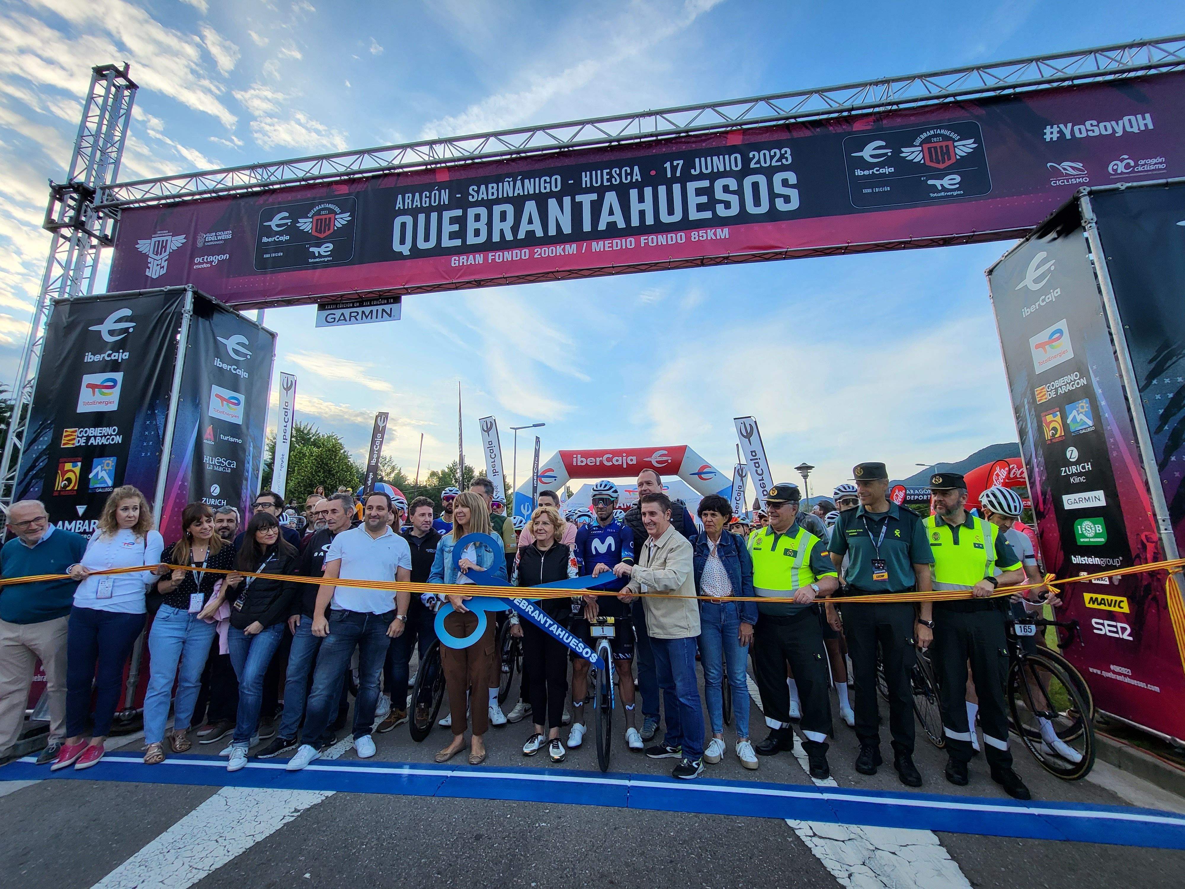 Salida de la Quebrantahuesos 2023, con Alejandro Valverde. Foto: Adrián Mora