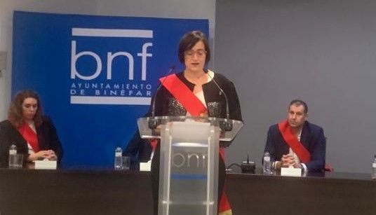 Patricia Rivera, durante su intervención tras ser proclamada alcaldesa Patricia Rivera, durante su intervención tras ser proclamada alcaldesa