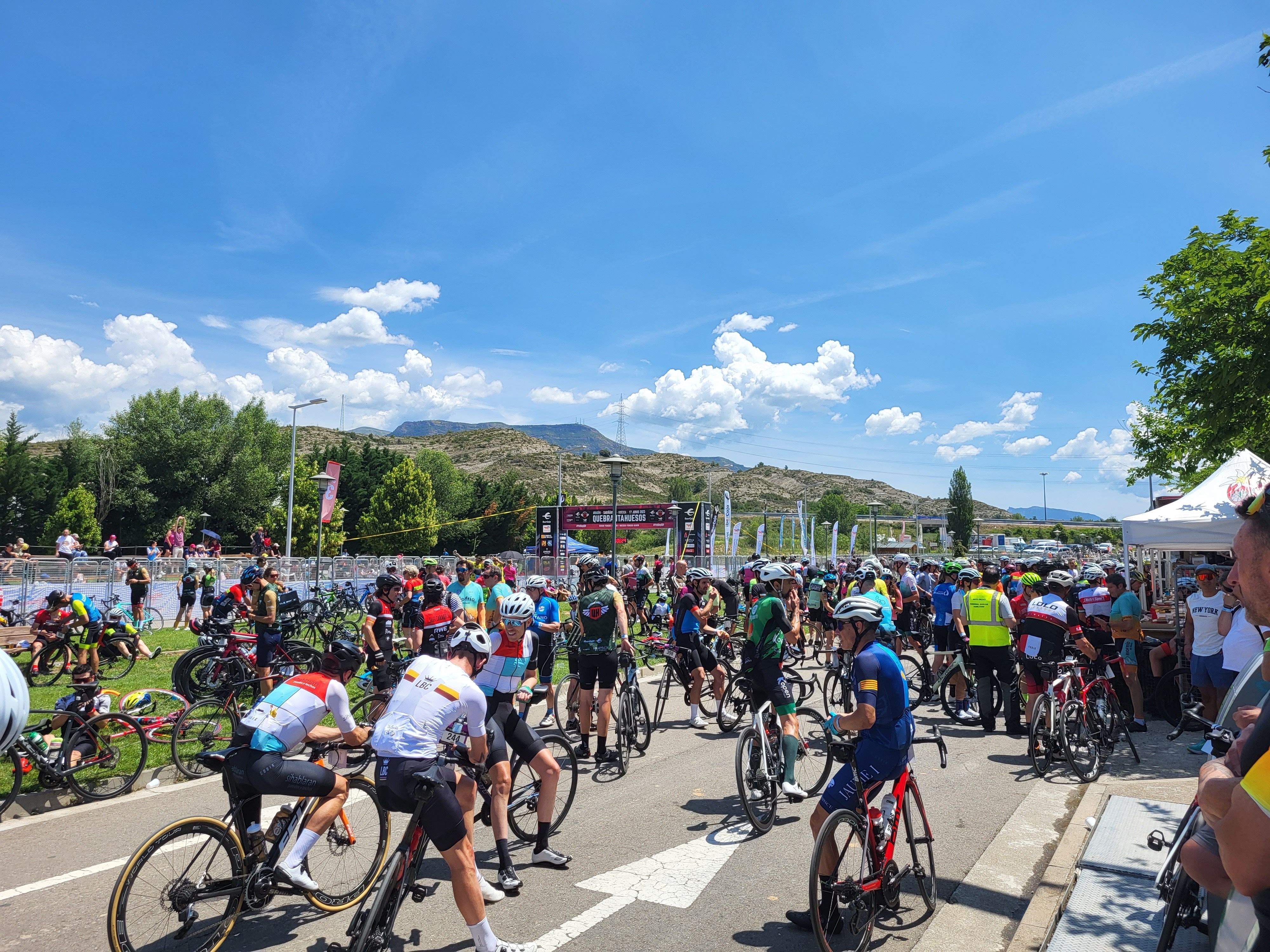 Un momento de la llegada.