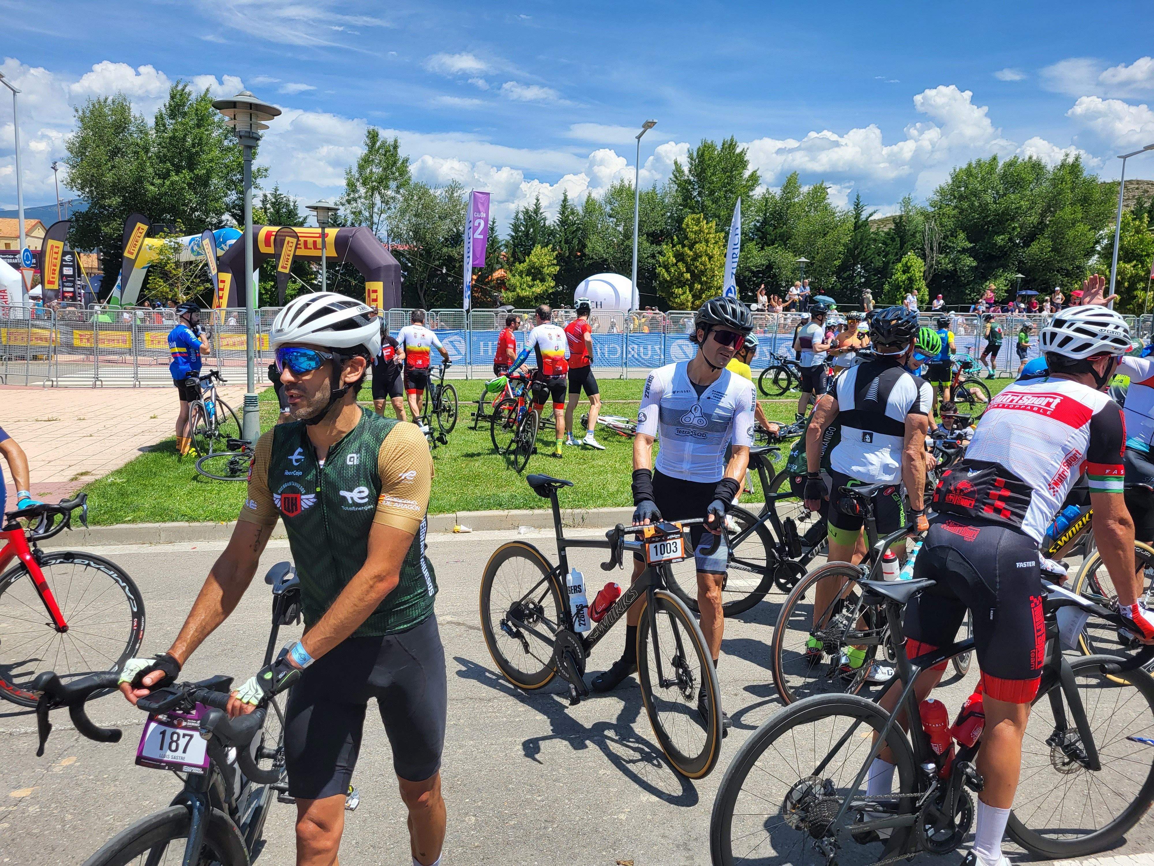 Un momento de la llegada.