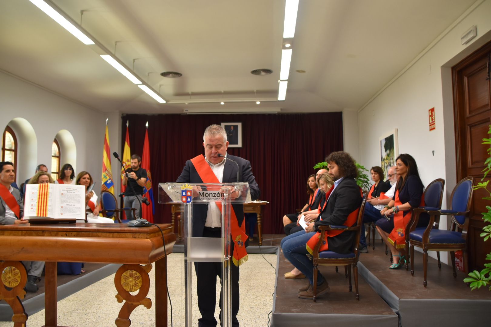 Sesión de investidura en el Ayuntamiento de Monzón 2023