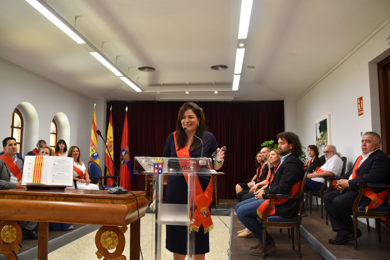 Sesión de investidura en el Ayuntamiento de Monzón 2023