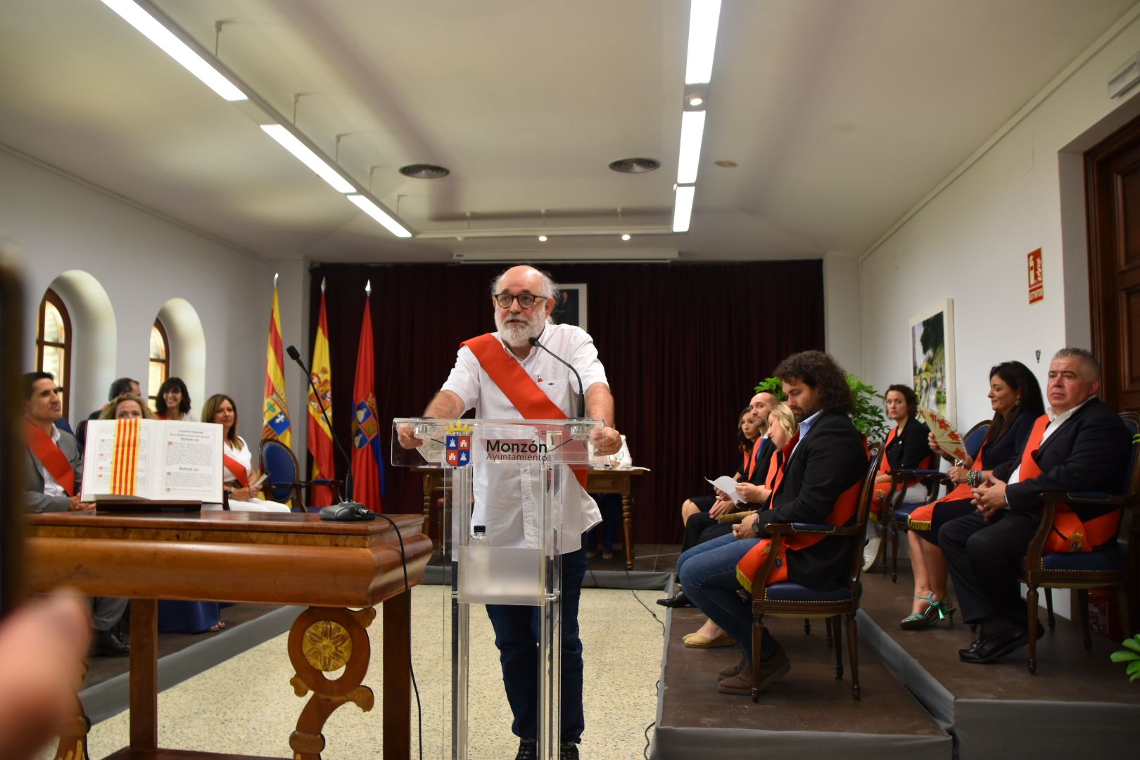Sesión de investidura en el Ayuntamiento de Monzón 2023
