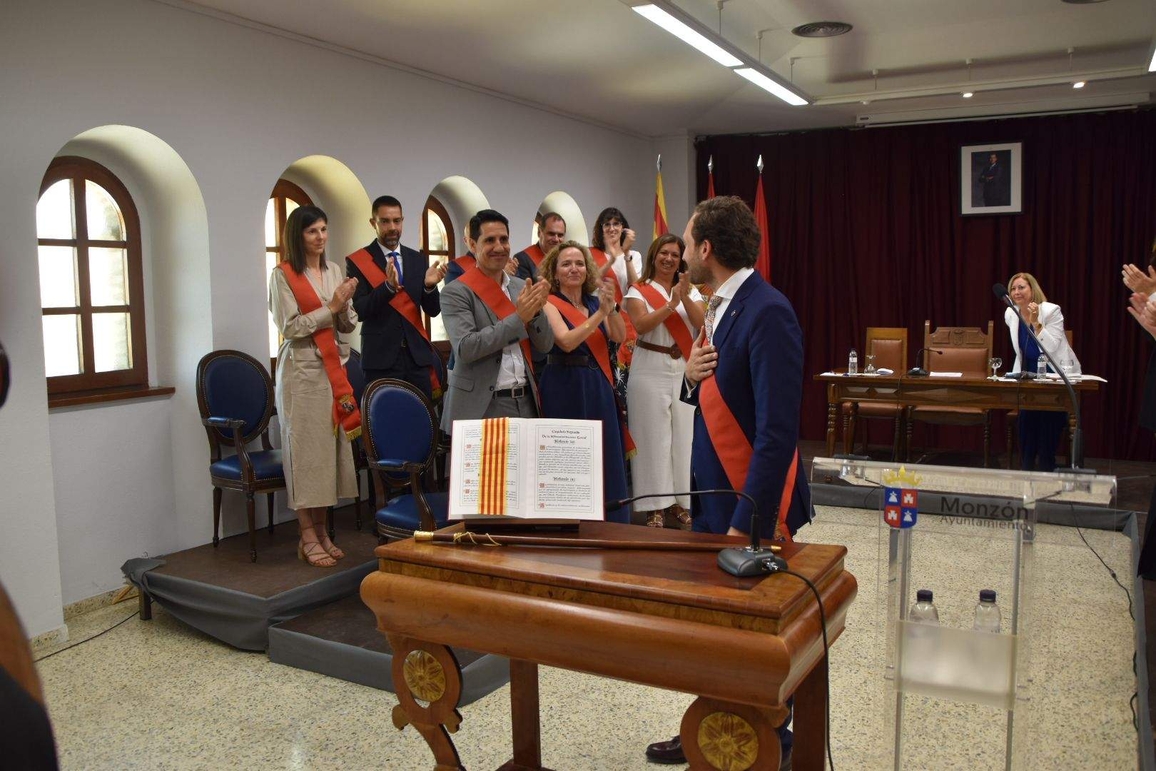 Sesión de investidura en el Ayuntamiento de Monzón 2023