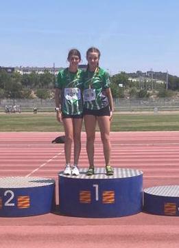 Podio disco femenino con Pilar Mallén y Daniela Panzano